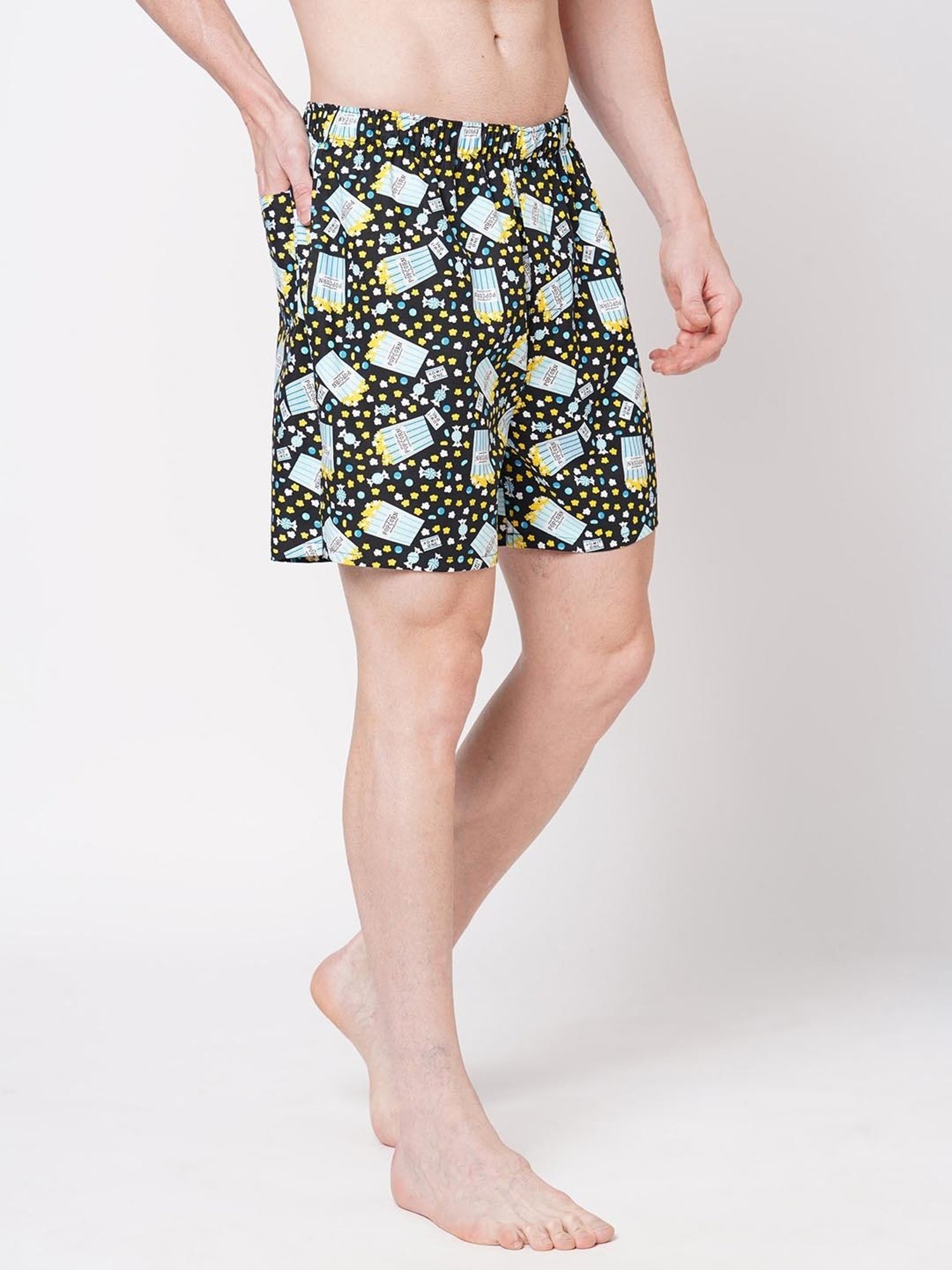 Fitz Black Printed Cotton Boxers