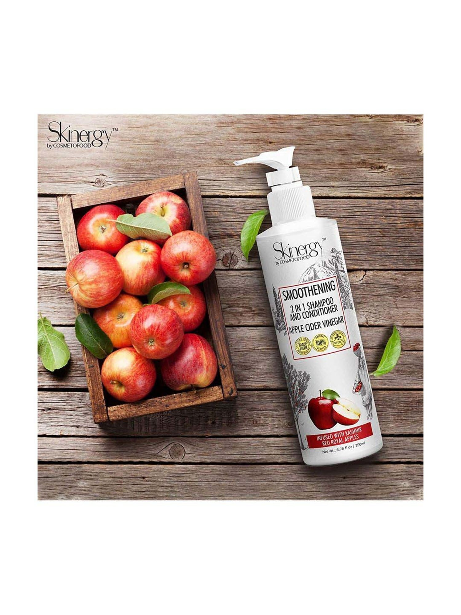 Cosmetofood Skinergy Smoothening 2 IN 1 Shampoo & Conditioner Apple Cider Vinegar - 200 ml