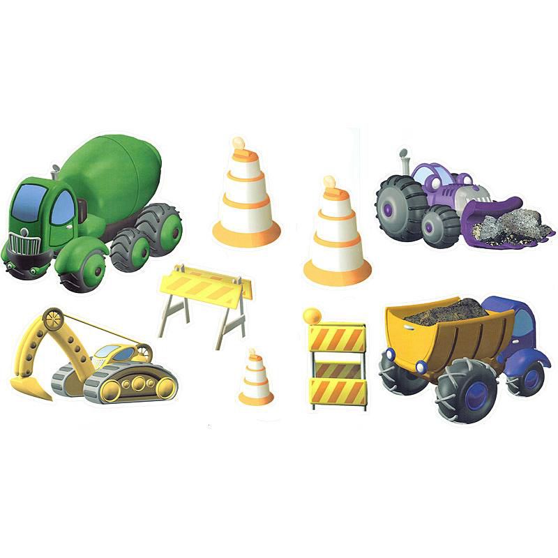 Construction Heavy Loaders Self-Stick Wall Accent Stickers - Warner..