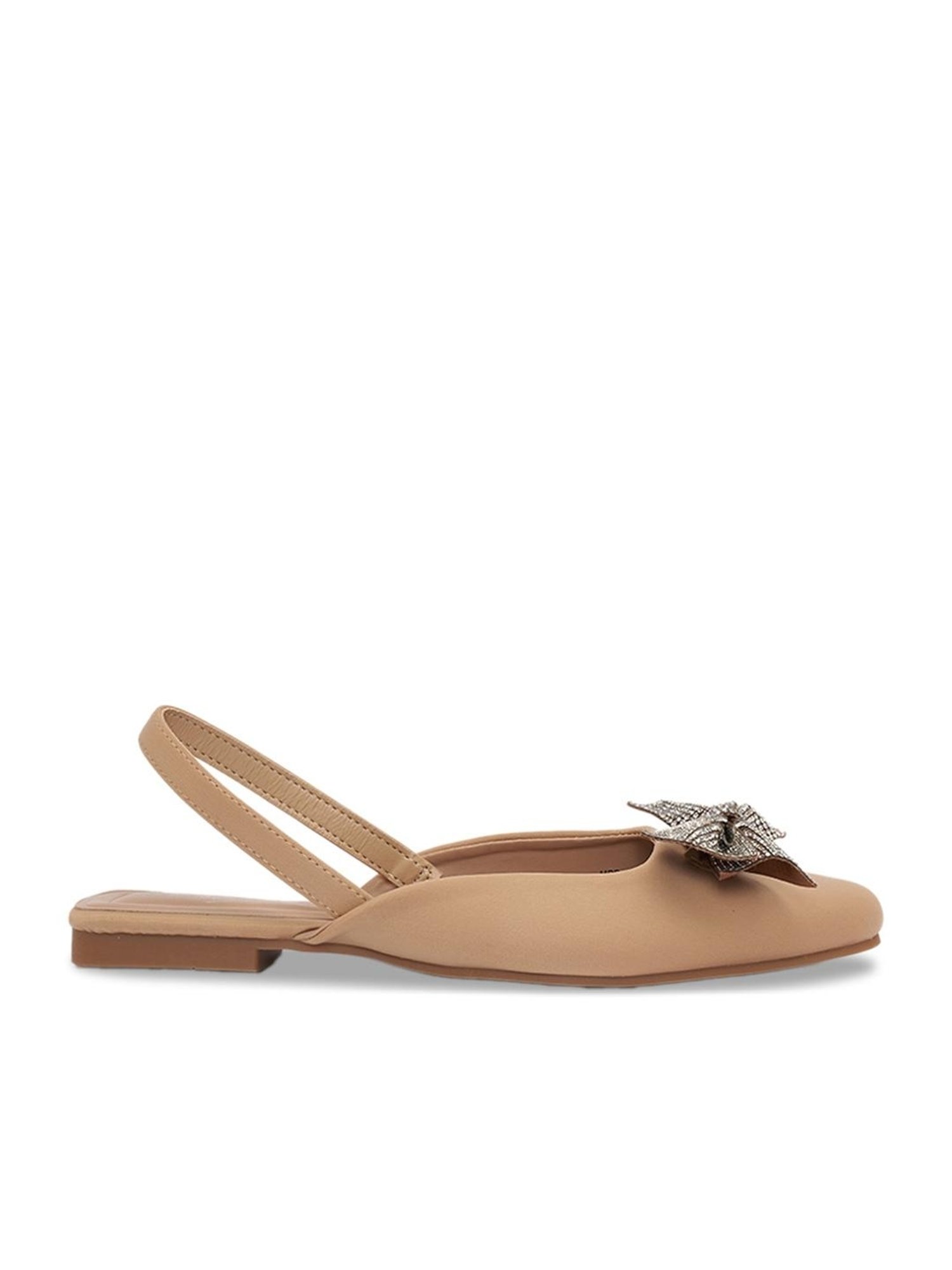 Forever Glam by Pantaloons Women's Beige Sling Back Sandals