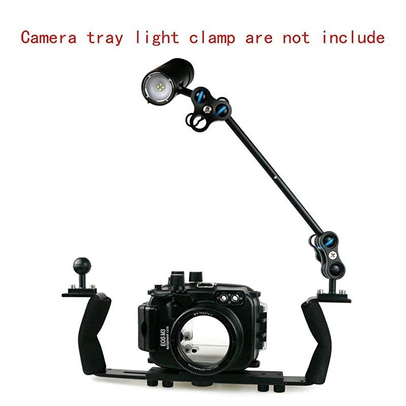 16 Double Ball Arm for Connecting StrobeVideo Light to Underwater Housing