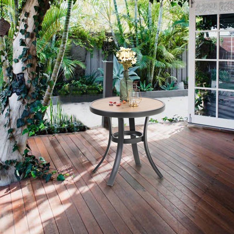 Sheldon Round Coffee Table - Black - Courtyard Casual