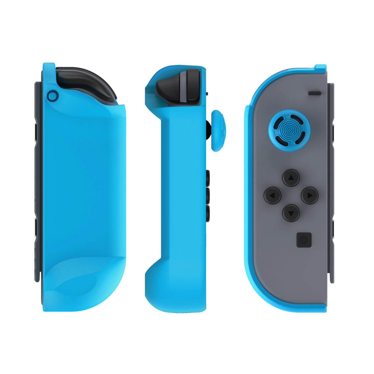 Nintendo Switch Comfort Grip Joy Con Armor Guards 2 Pack by PDP, Blue & Black