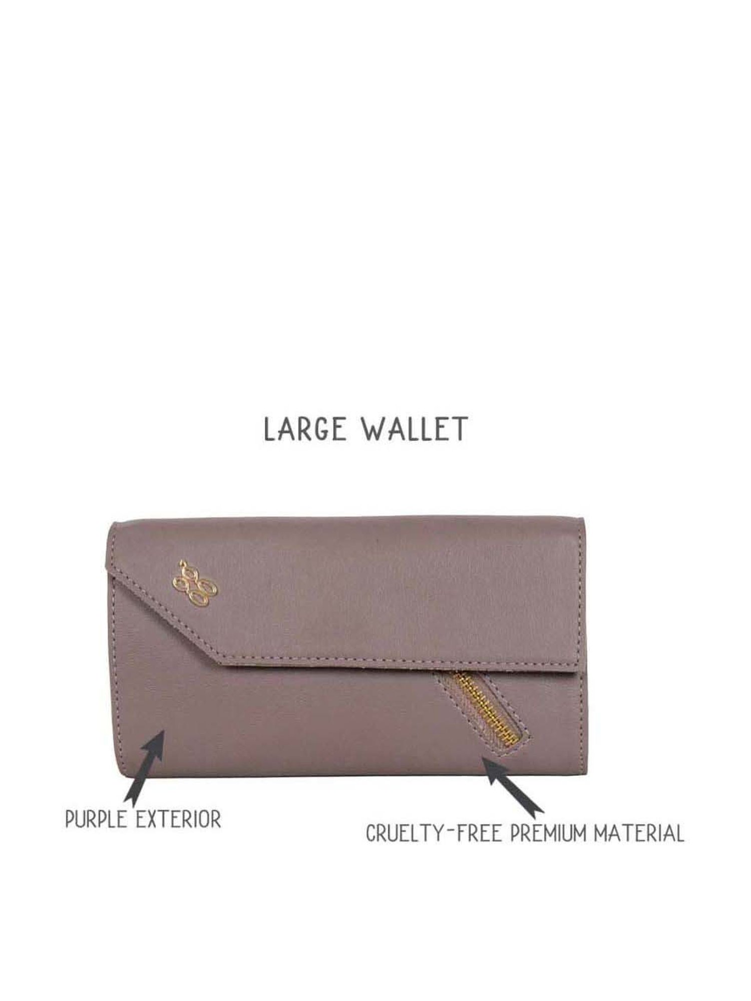 Baggit Purple Solid Wallet for Women
