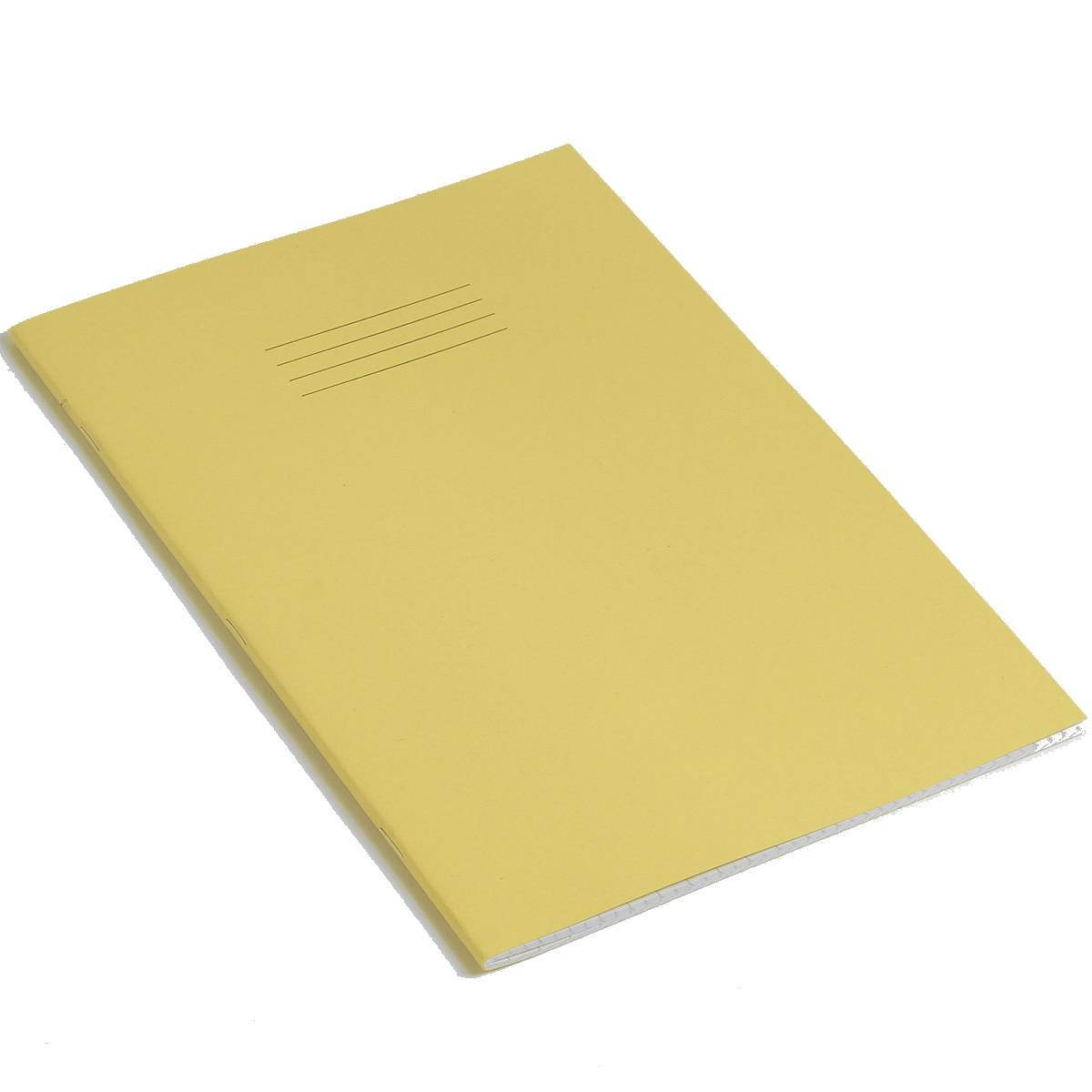 Rhino Exercise Book, A4, 80 page, 10mm squares, Yellow Cover (Pack of 10)
