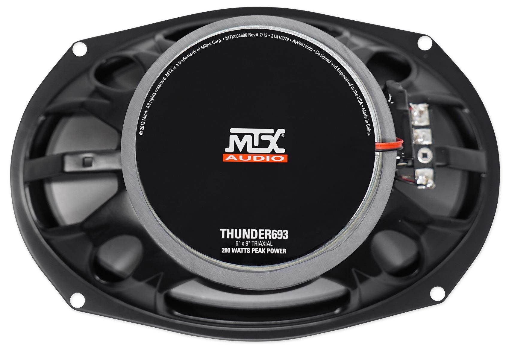 (2) MTX THUNDER693 6x9" 400 Watt 3-Way Car Speakers+(2) THUNDER65 6.5" Speakers