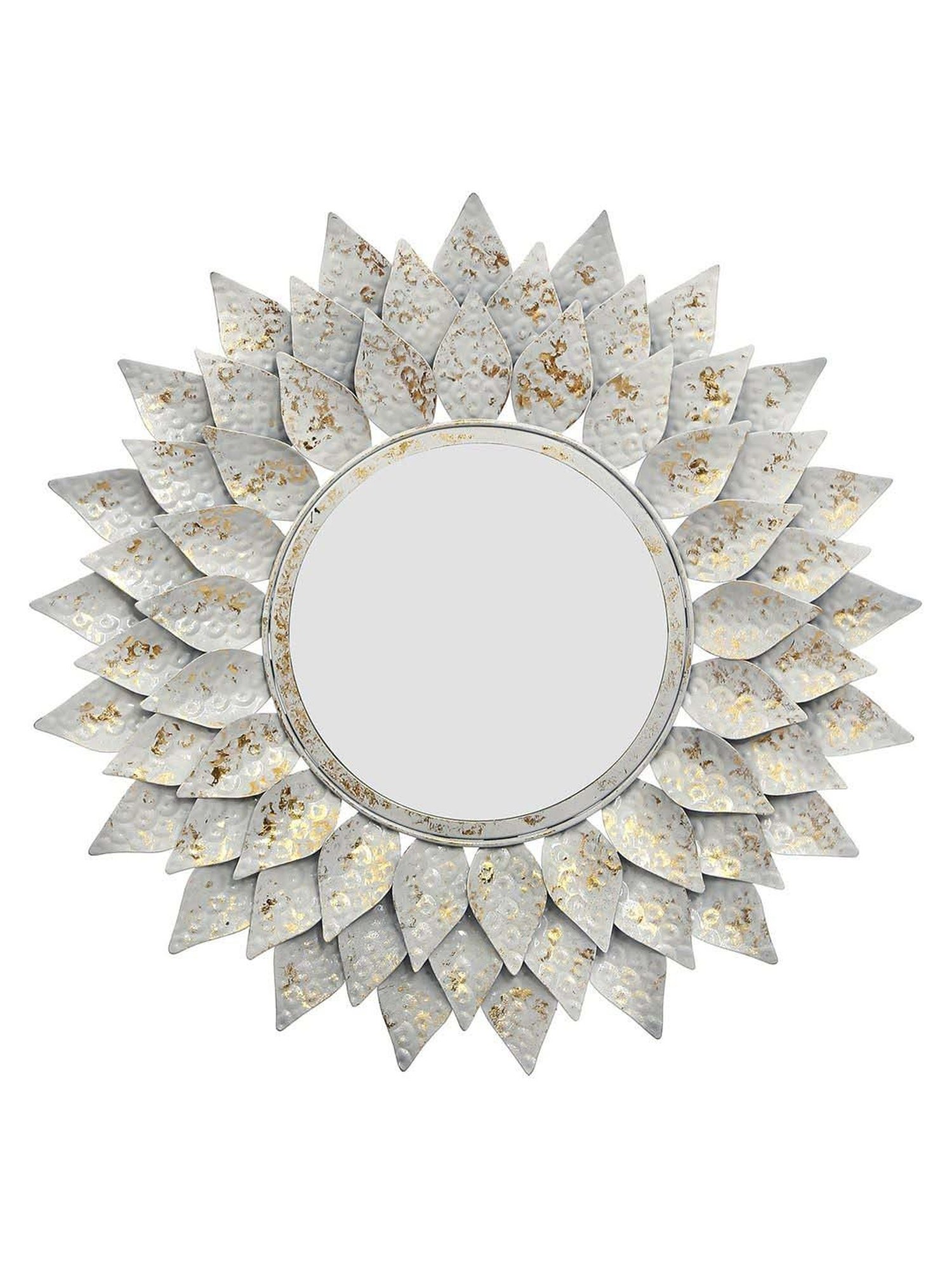CHRONIKLE Silver Iron Decorative Wall Mirror