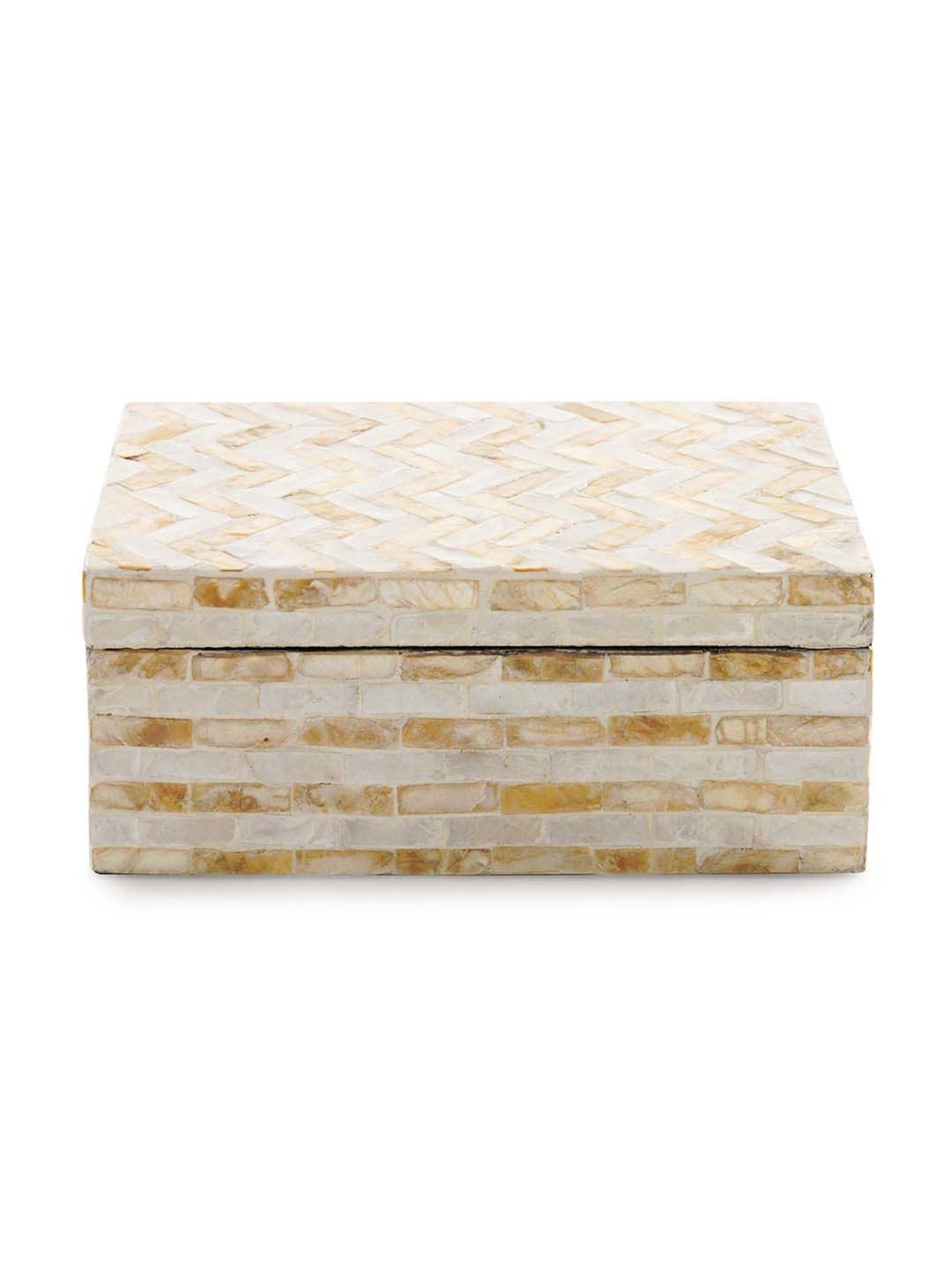 Pure Home and Living Cream M Of Pearl Rectangular Box