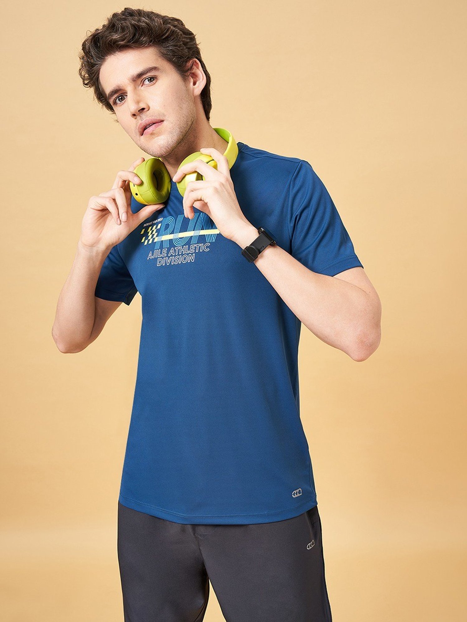 Ajile by Pantaloons Midnight Slim Fit Printed T-Shirt