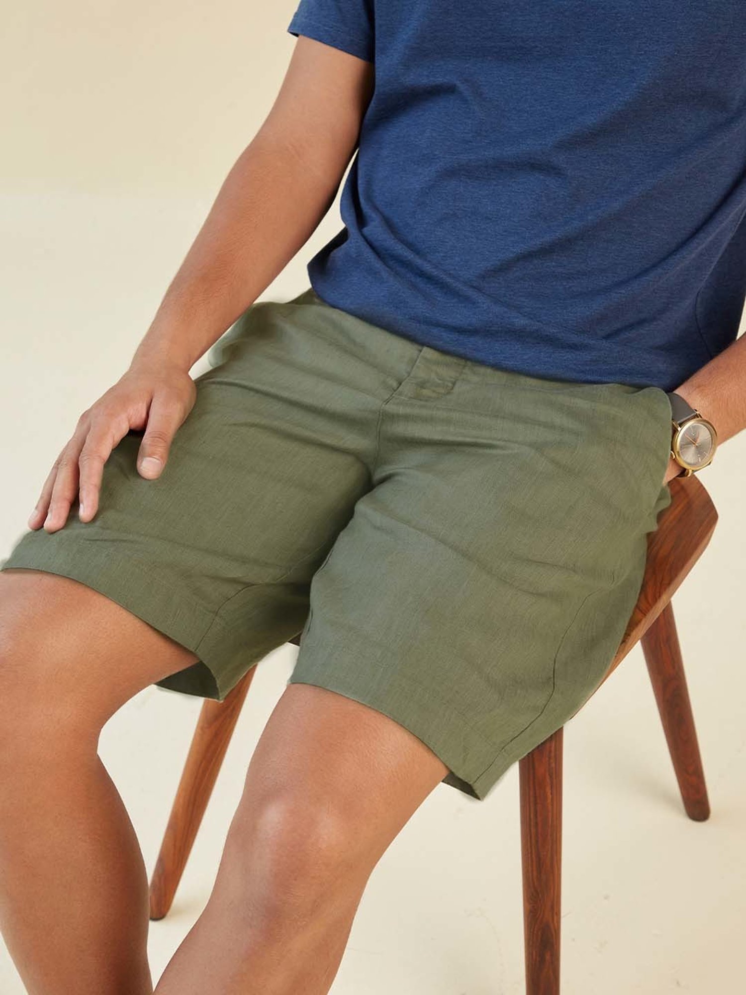Andamen Green Regular Fit Shorts