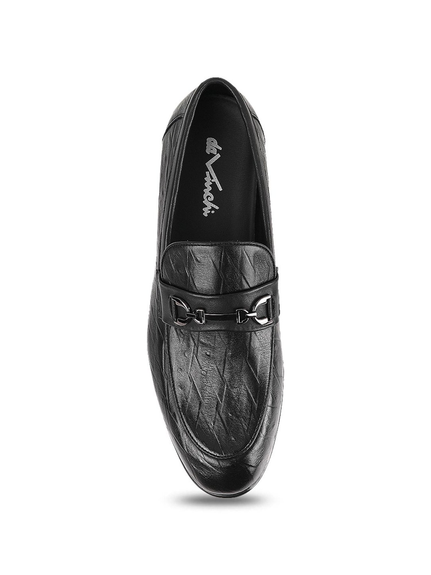Da Vinchi by Metro Men's Black Formal Loafers