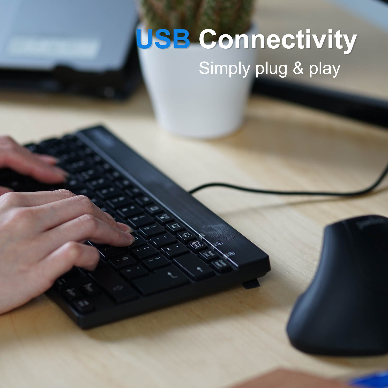 Perixx PERIBOARD-426 Wired Mini Low Profile Keyboard