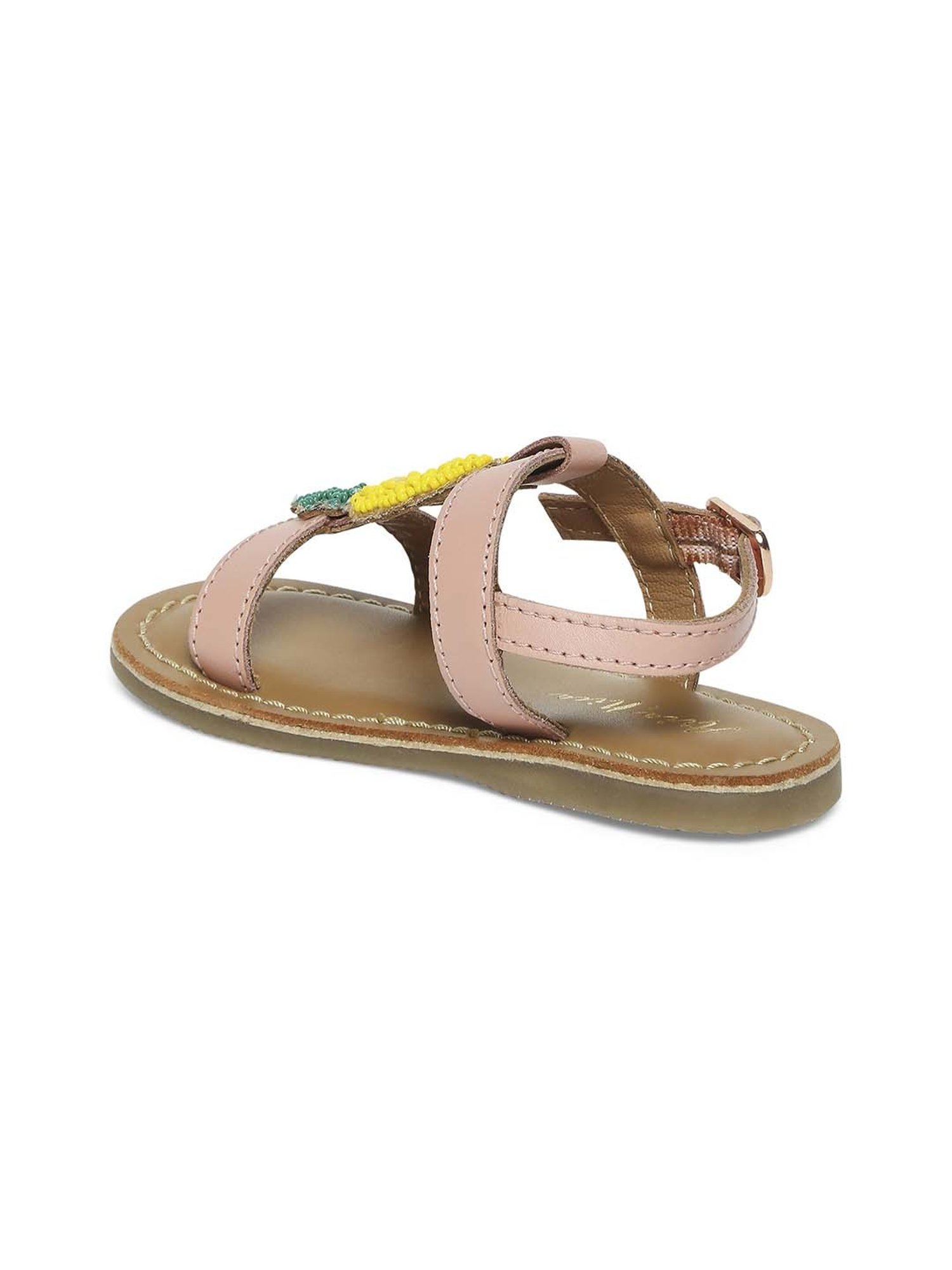 Aria Nica Kids Flower Pink & Brown Casual Sandals