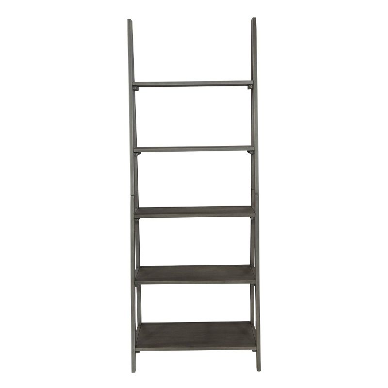 72.25" Hillsboro Ladder Bookcase Gray Wash - OSP Home Furnishings