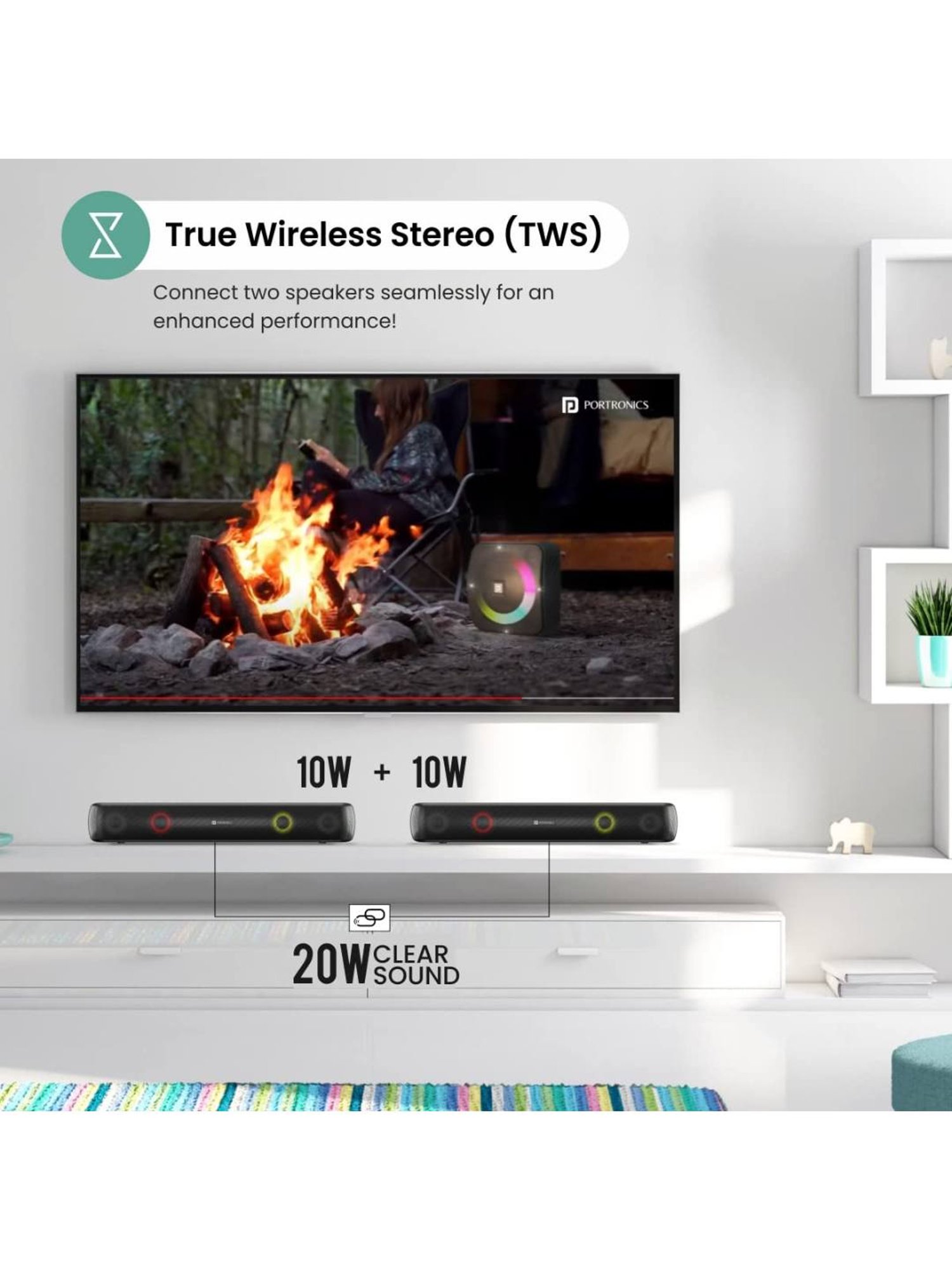 JBL Bar 2.1 Deep Bass Soundbar with Wireless Subwoofer (Black)