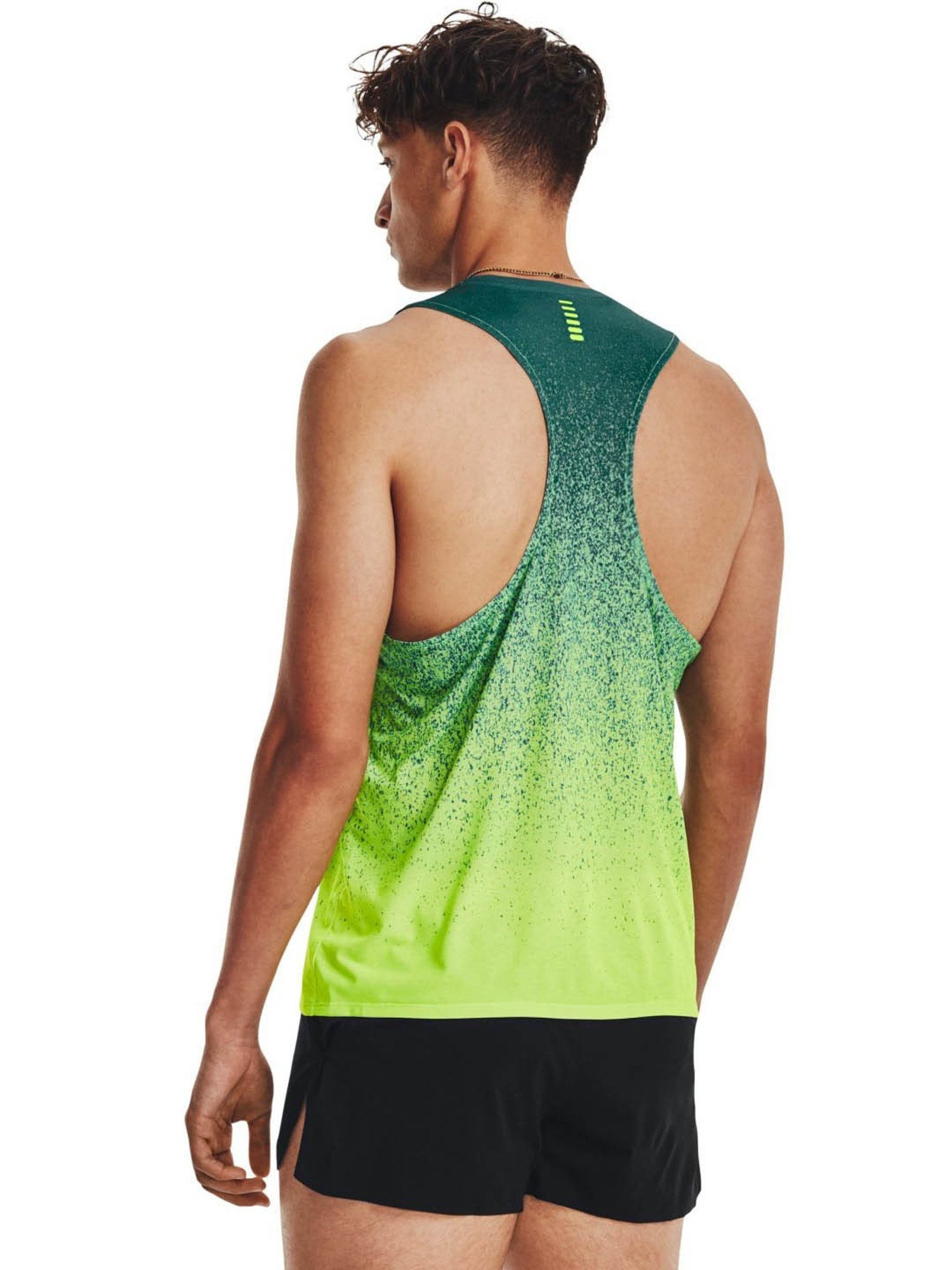 Under Armour Green Slim Fit Printed Tank Tee