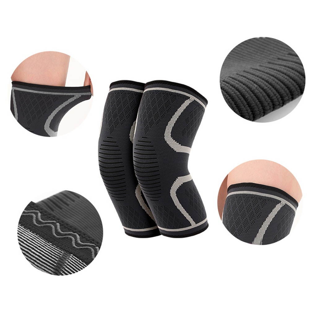 Anti Knee Support Brace Sleeve Knee Protector Brace for Running Hiking Outdoor Sports Activities - Size S(Black)