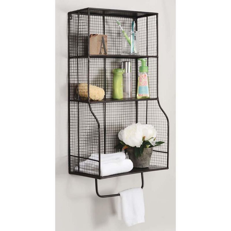 Linon Distressed Wall Storage Organizer