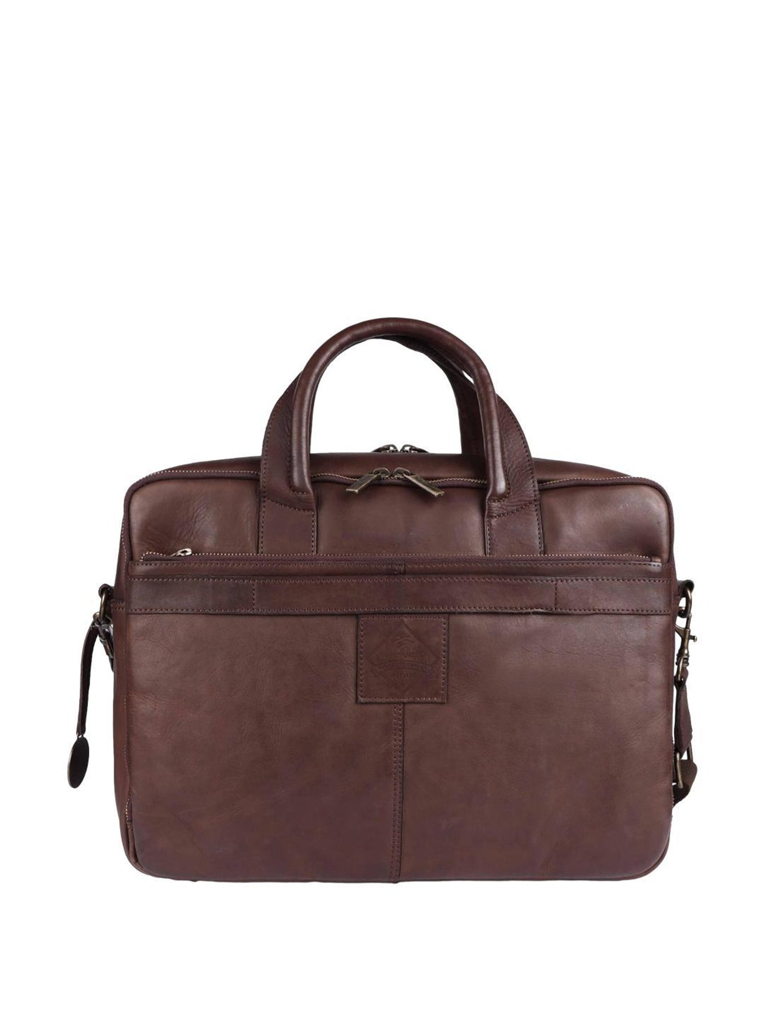 KOMPANERO Leo Brown Solid Laptop Messenger Bag