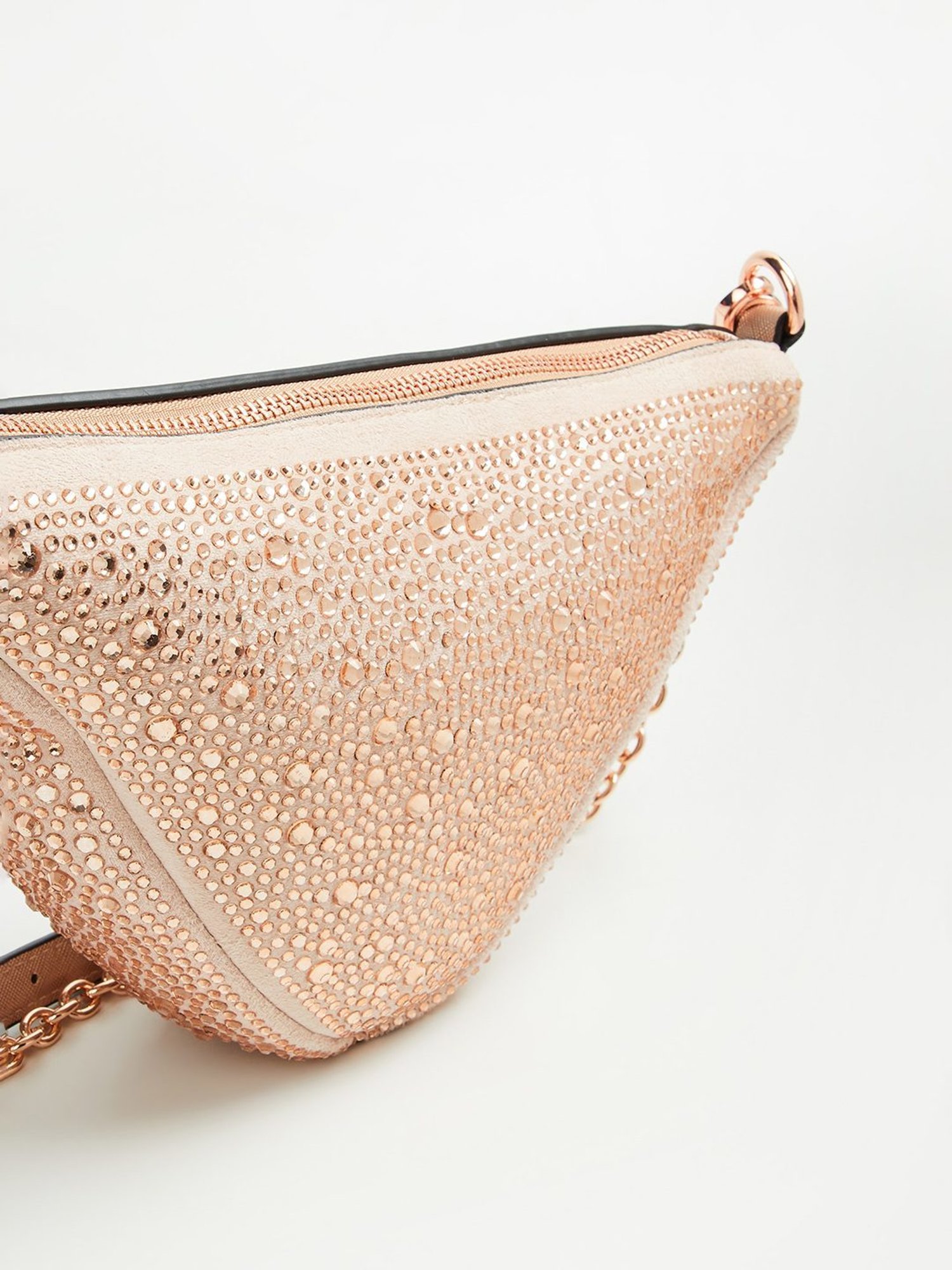 Code by Lifestyle Peach Embellished Shoulder Bag
