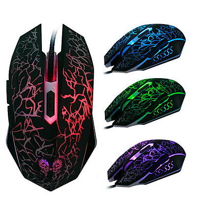 USB Wired Gaming Mouse 2400 DPI 6D With Colorful LED Light Luminous