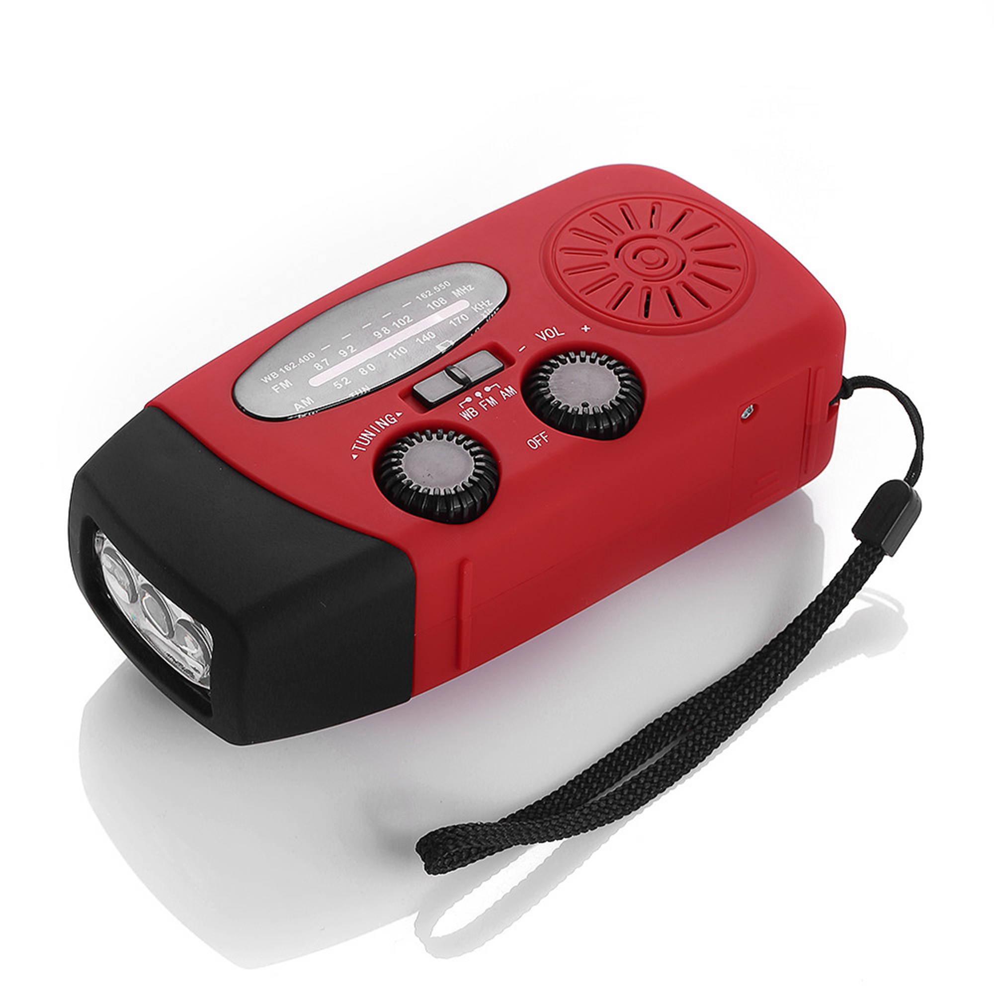 Weather Alert Radio AM/FM/WB Alert Emergency Radio Solar Hand Crank Dynamo LED Flashlight