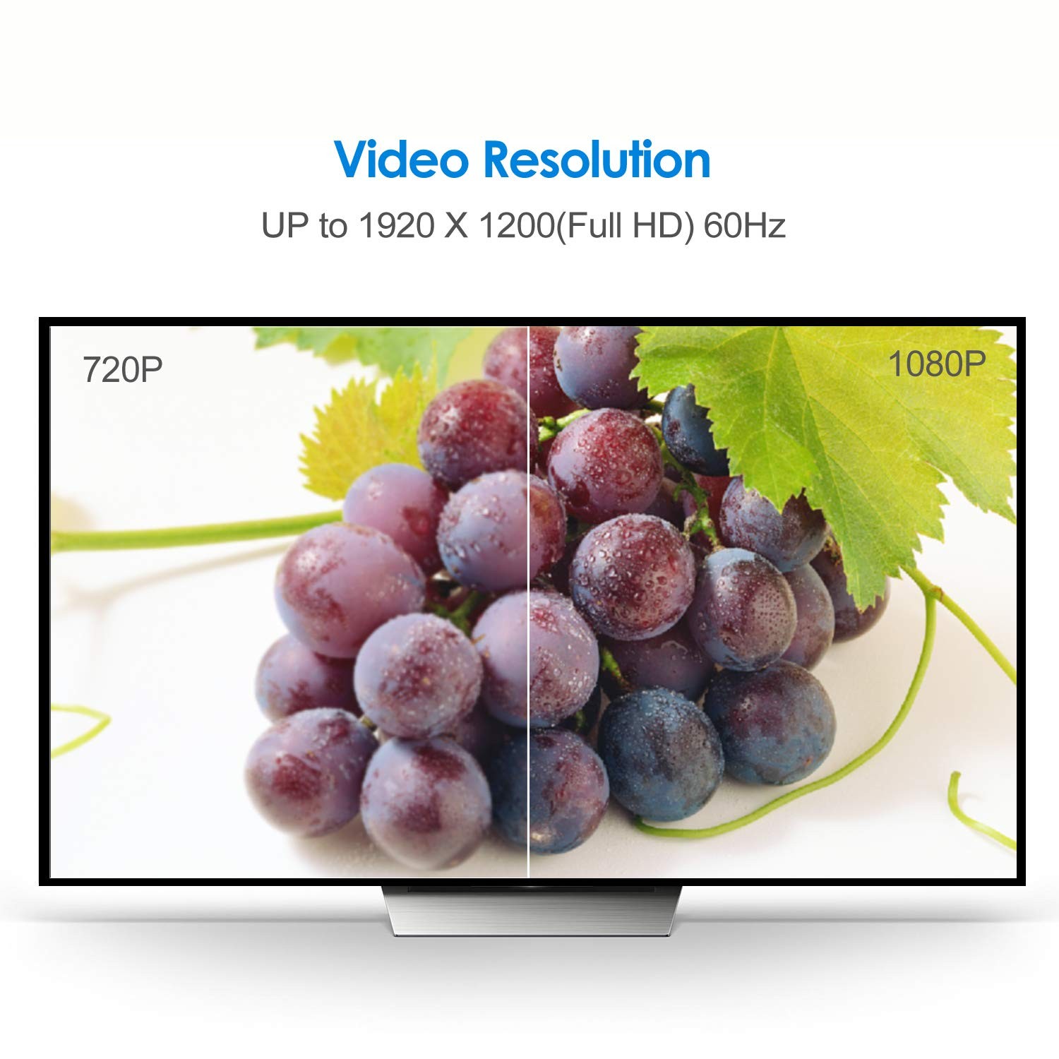 Rankie DisplayPort (DP) to VGA Adapter, Gold Plated Converter, Black