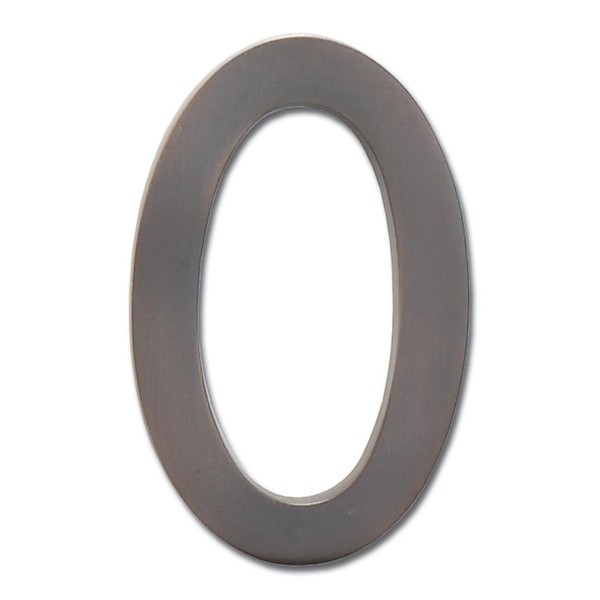 Architectural Mailboxes 3585DC-0 Solid Cast Brass 5 in. Dark Aged Copper Floating House Number 0