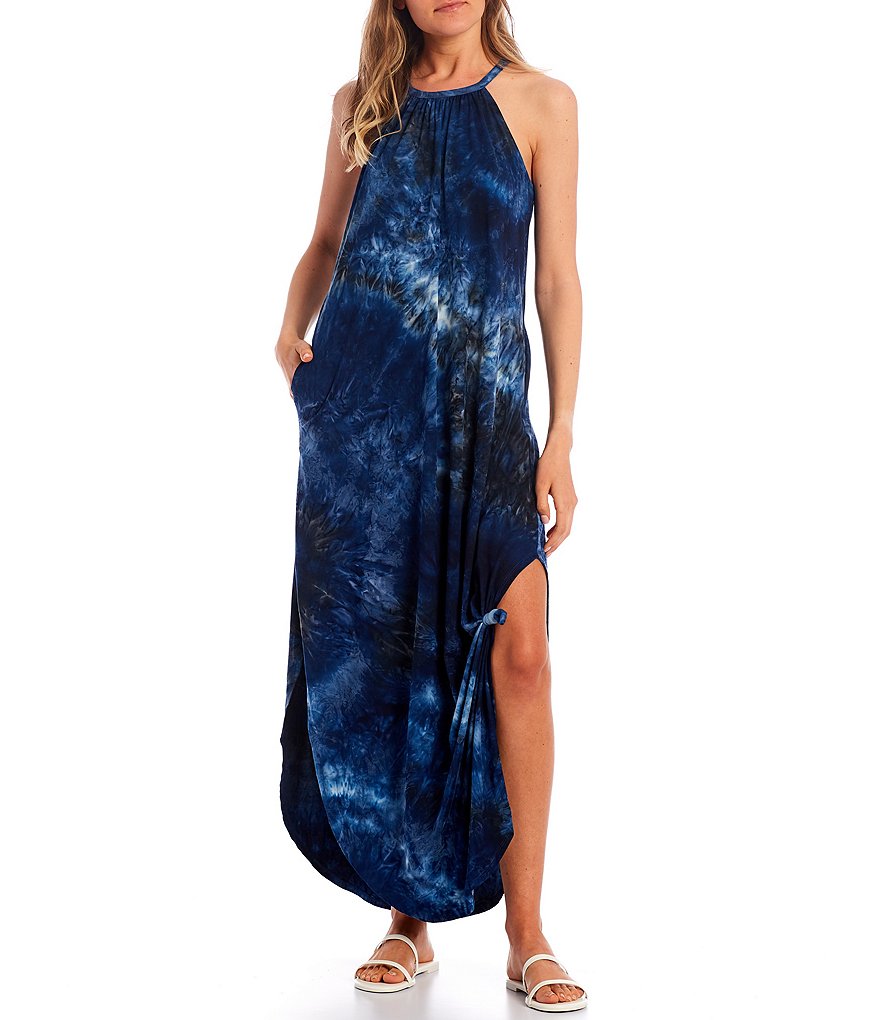 Stilletto's Tie-Dye High Neck Maxi Dress