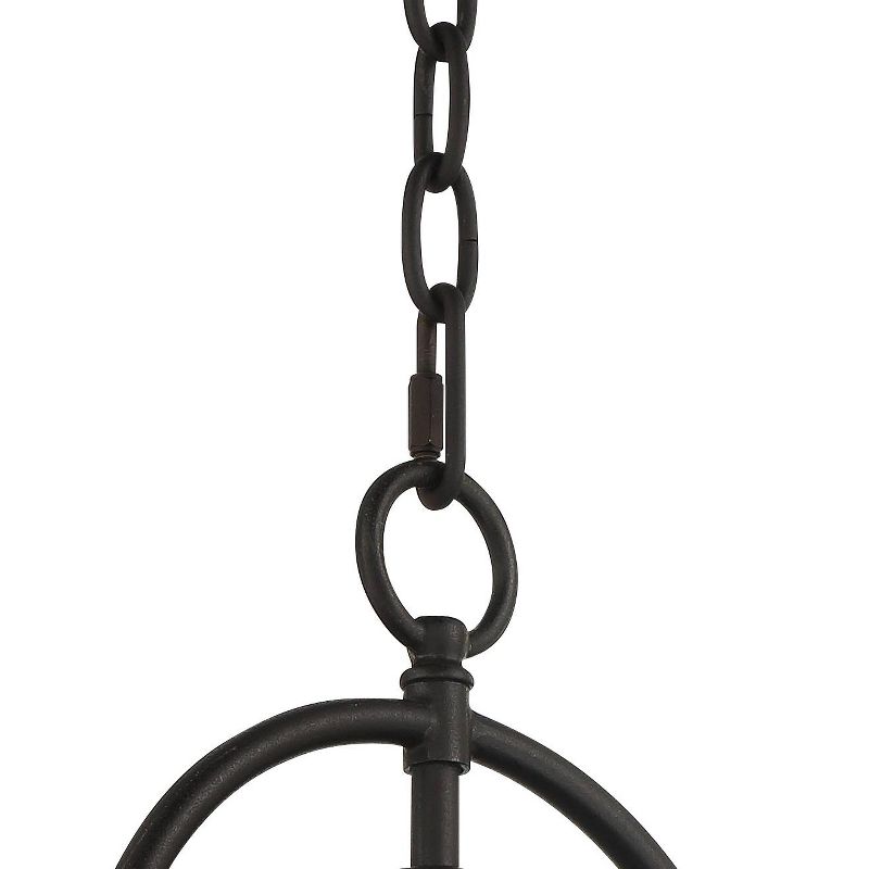 John Timberland Modern Outdoor Hanging Light Fixture Black Warm Brass Metal 15" Clear Glass for Exterior House Porch Patio Outside