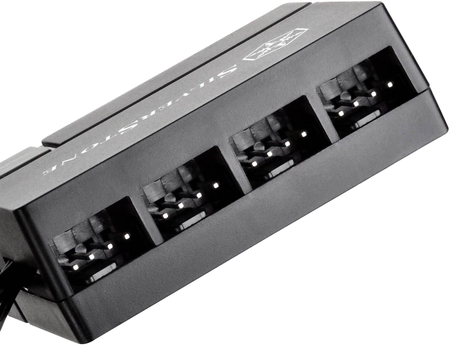 1-to-8 PWM connectors Silverstone 8-Port PWM Fan Hub/Splitter for 4-Pin & 3-Pin Fans in Black (Newest Version)