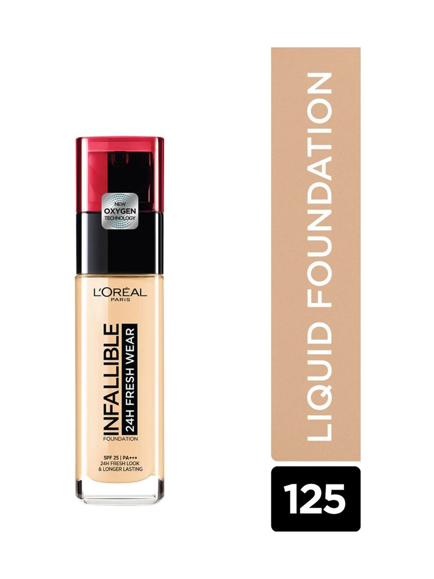 L'Oreal Paris Infallible 32H Fresh Wear Foundation - 125 Natural Beige, 30ml