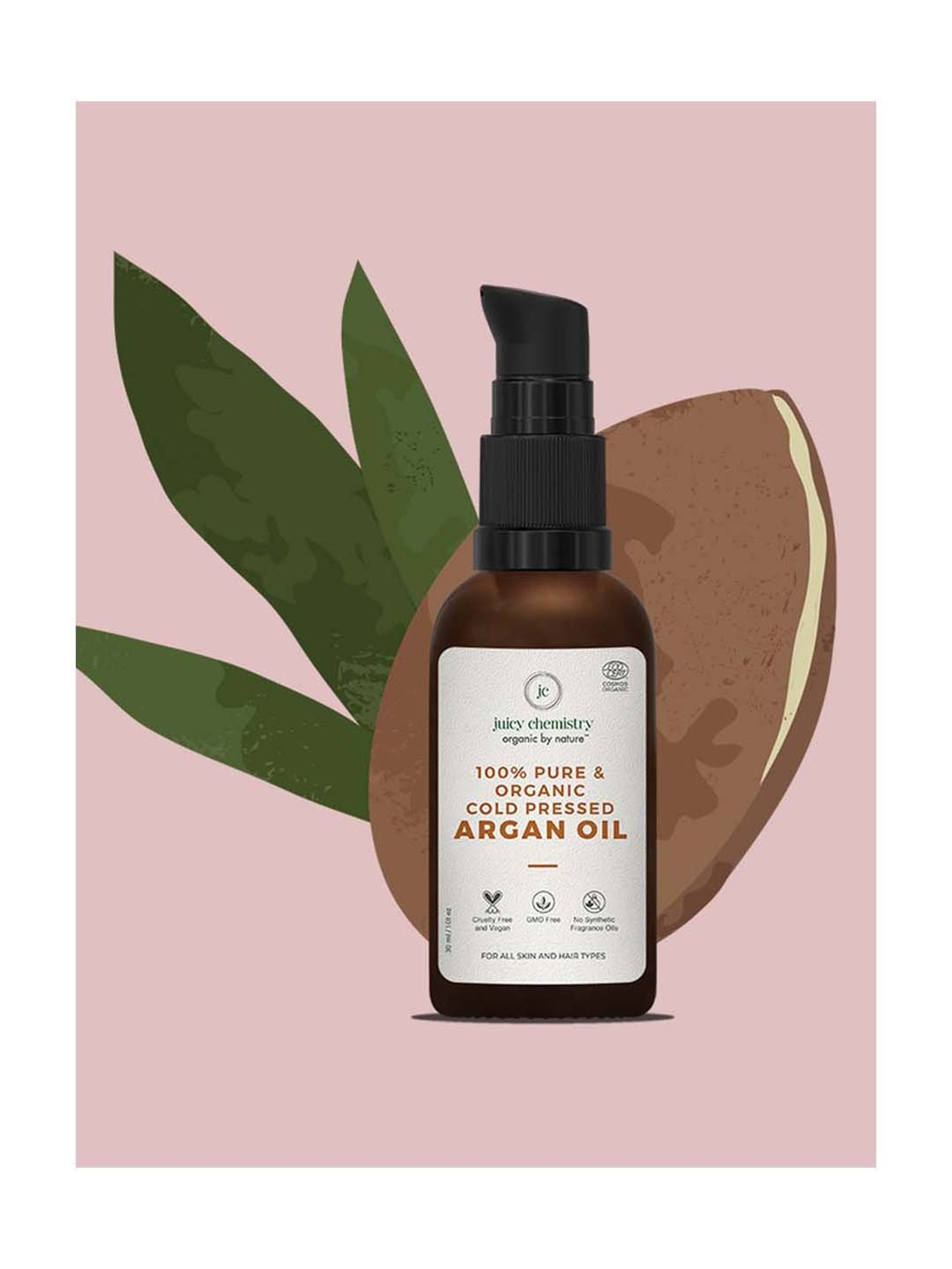 Juicy Chemistry Argan Cold Pressed Carrier Oil - 30 ml