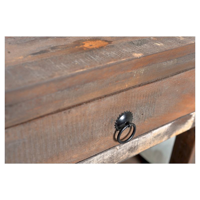 Reclaimed Wood Side Table and Drawer Natural - Timbergirl