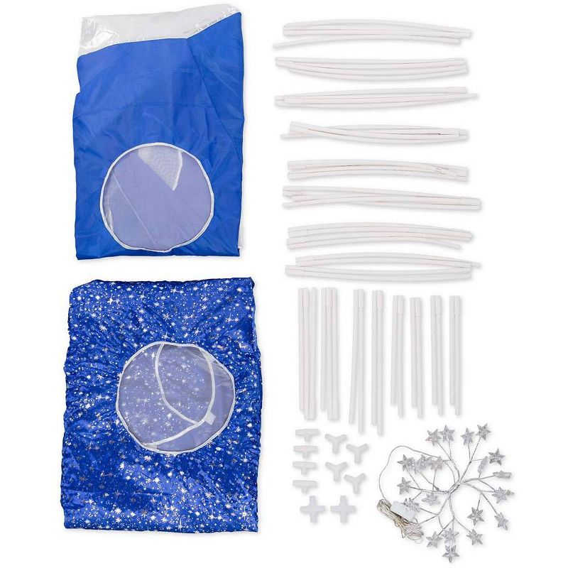 HearthSong Galactic Bed Tent With Starburst LED Light for Twin-Size Beds