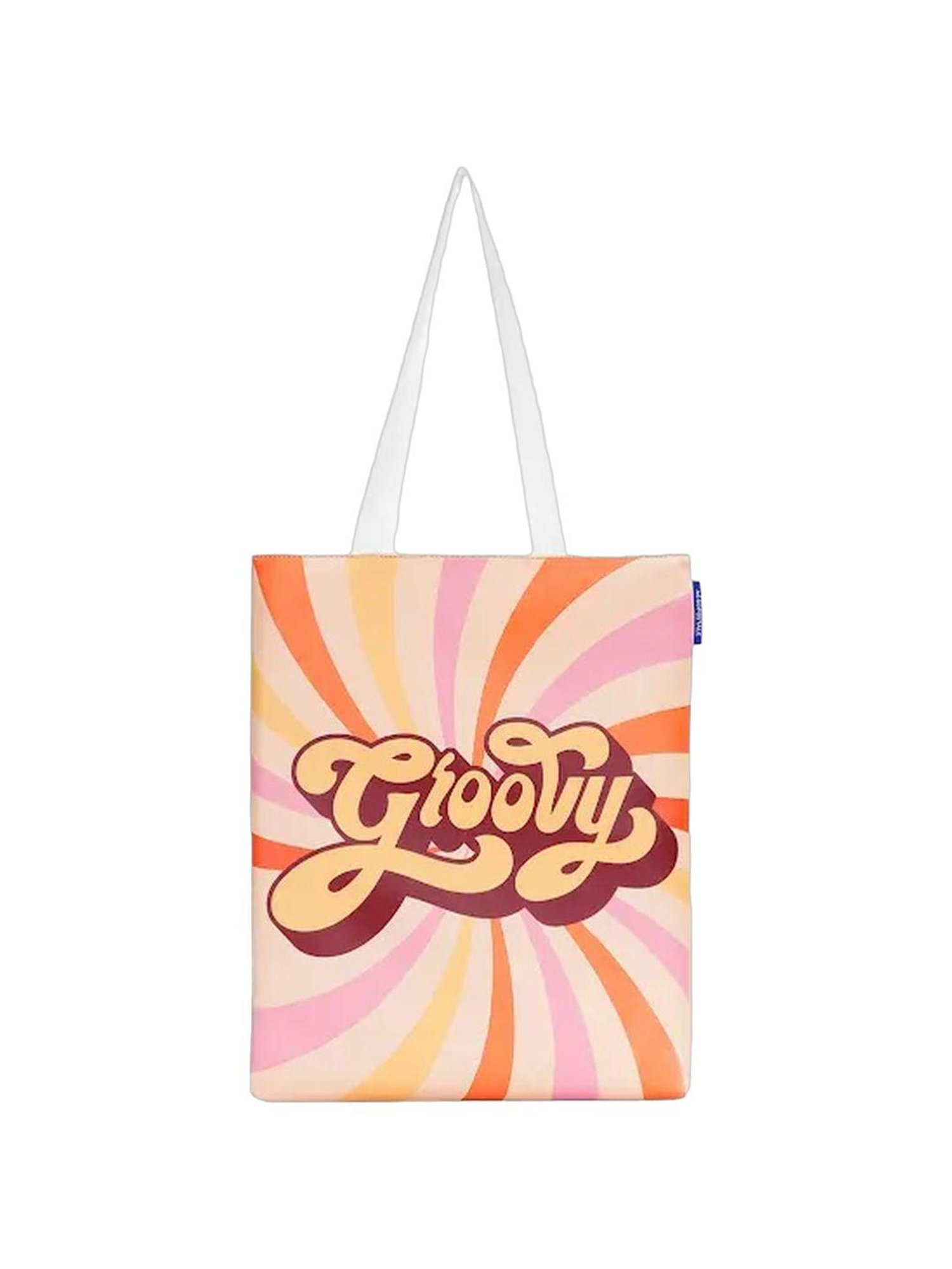 Aeropostale Groove Orange Printed Tote Handbag