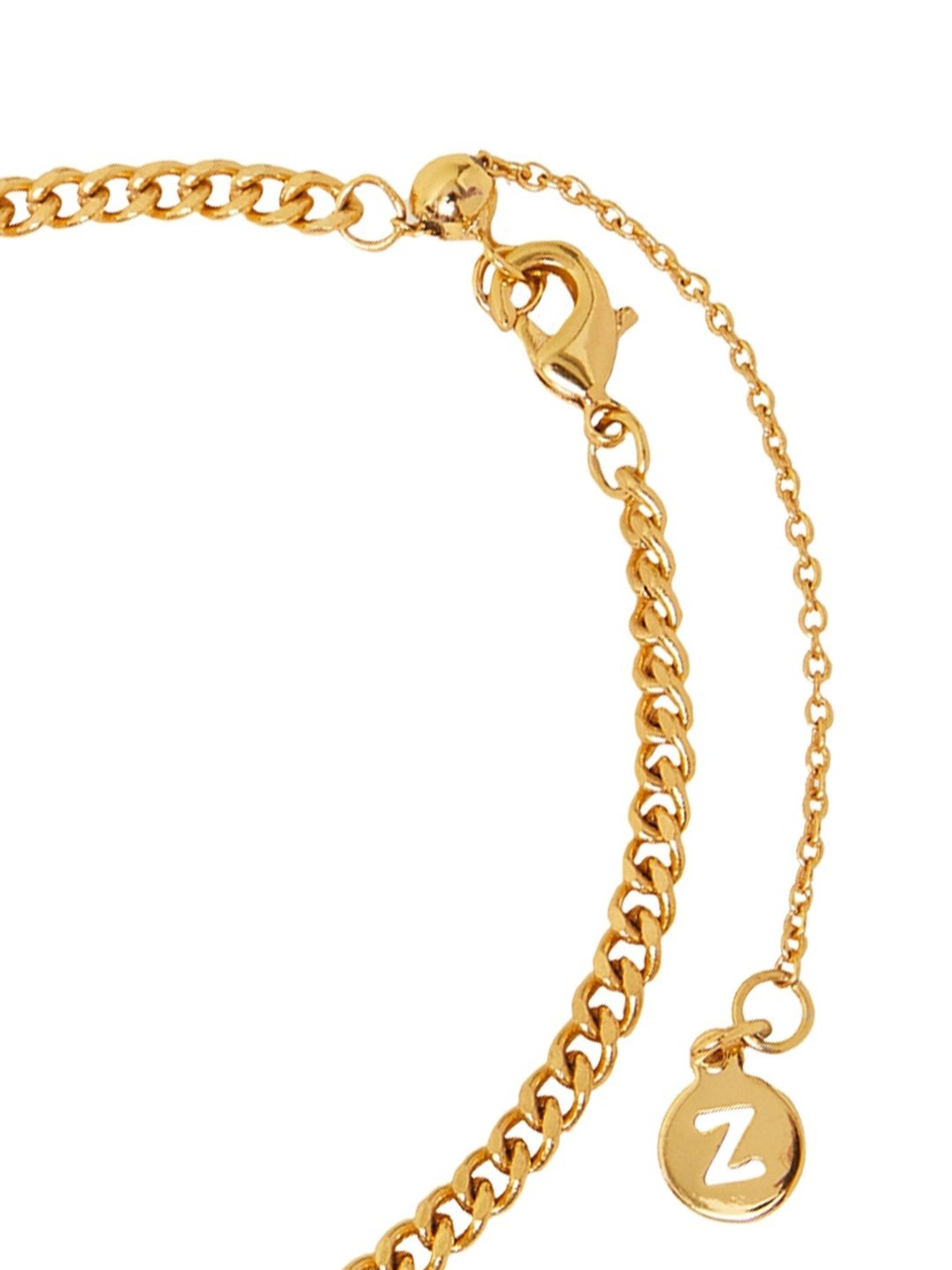 Accessorize London Women's Z Real Gold Plated East West Initial Bracelet Letter N