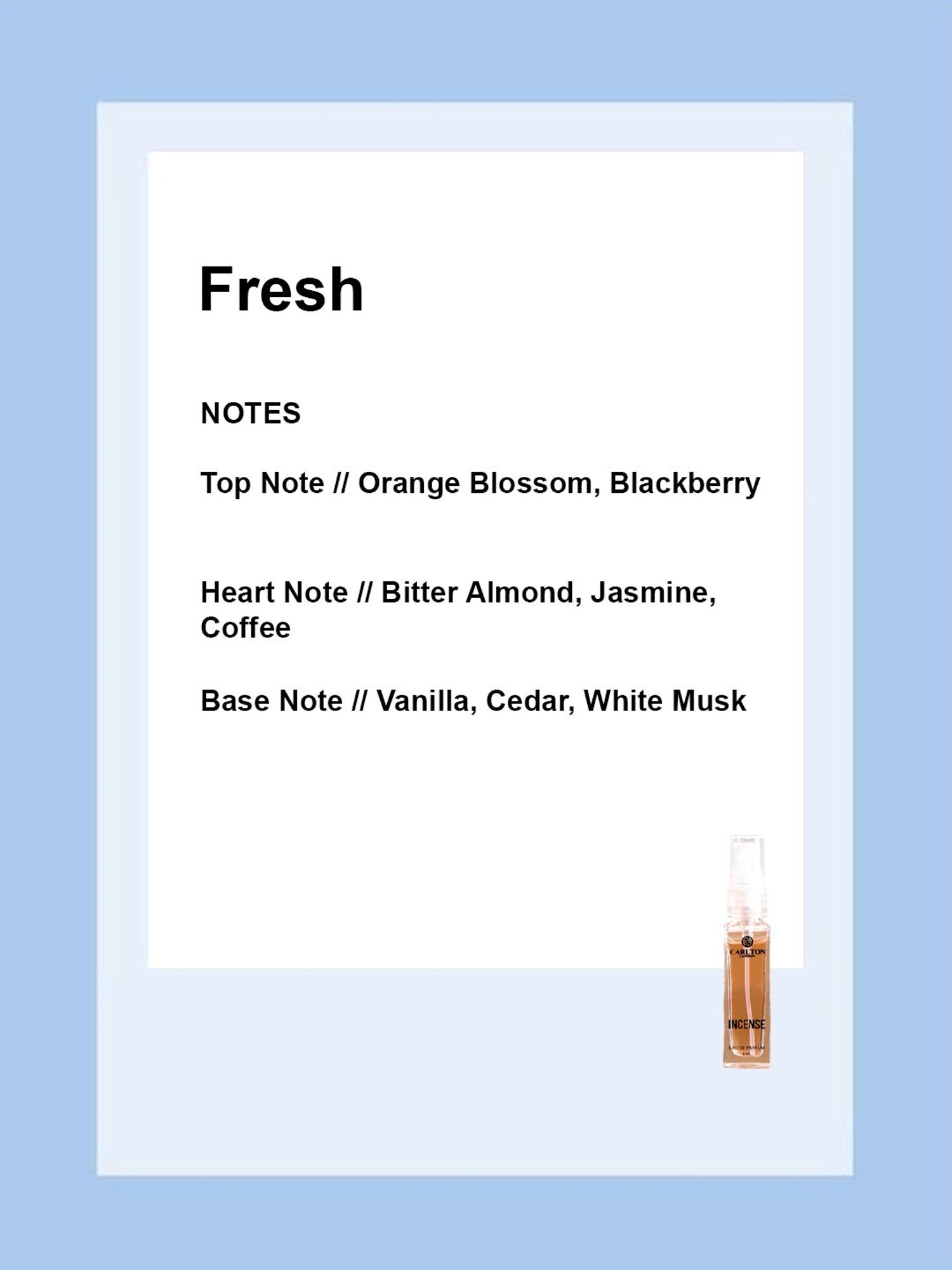 Carlton London Incense Eau de Parfum for Men - 8 ml