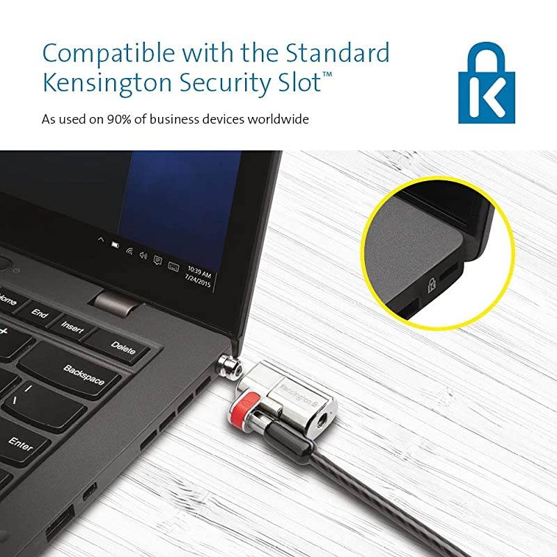 K64637WW ClickSafe Keyed Laptop Lock for Business