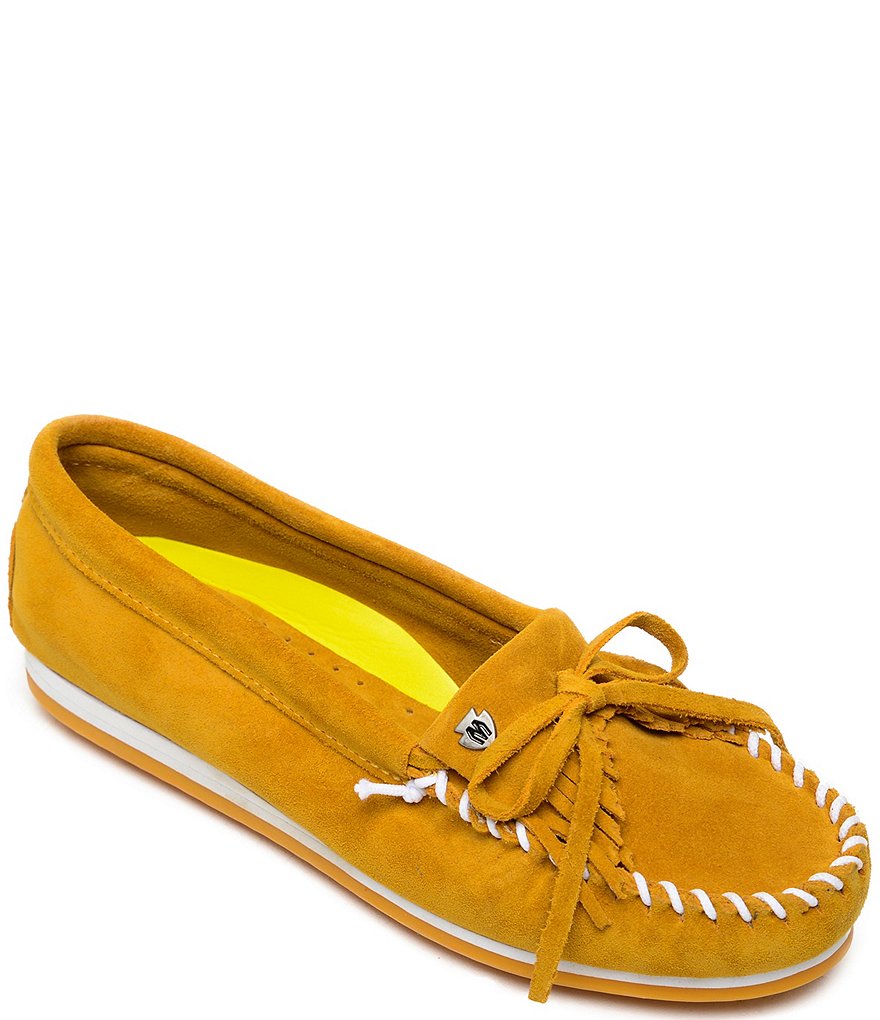Minnetonka Kilty Plus Suede Moccasins