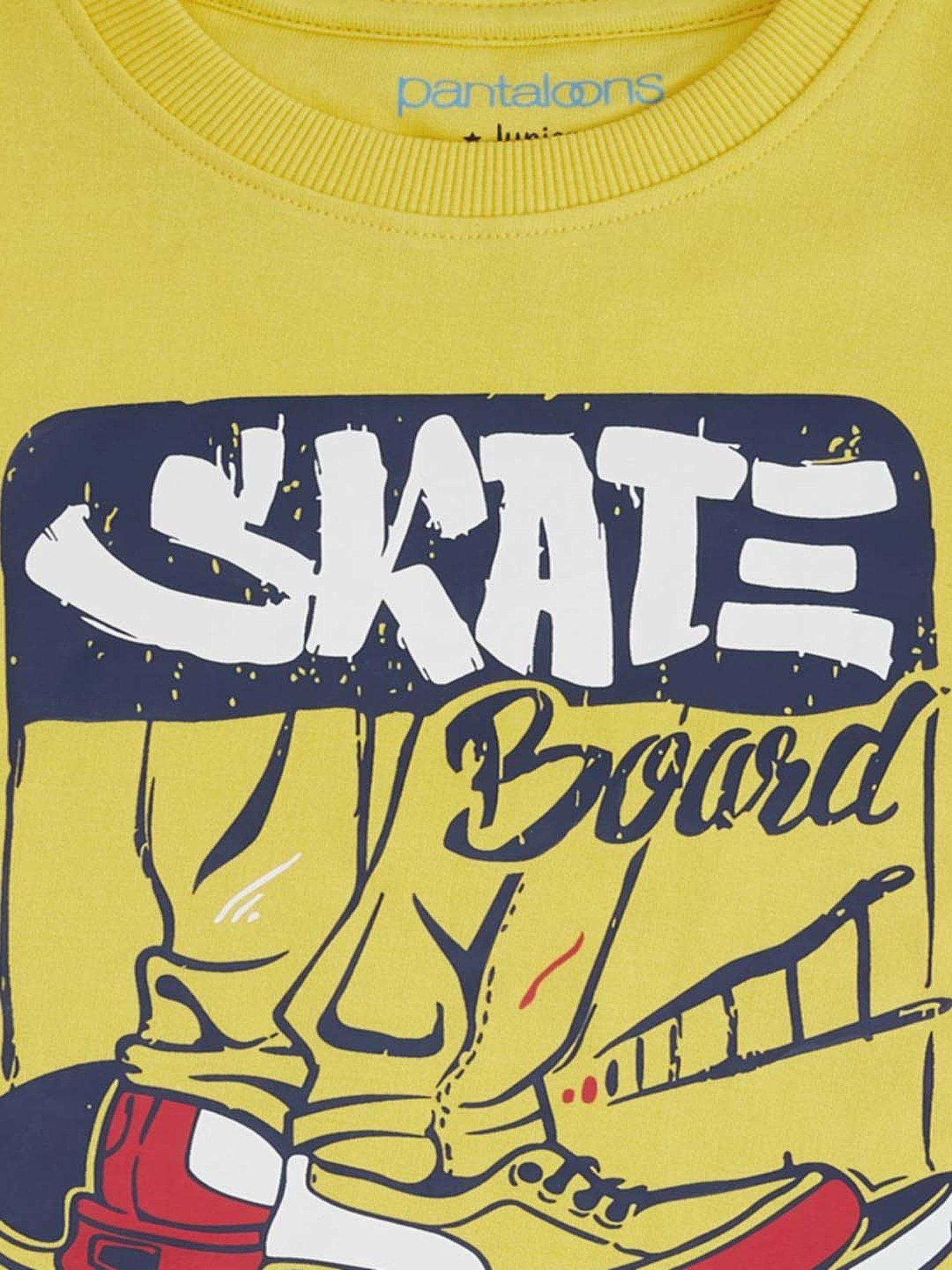 Pantaloons Baby Kids Yellow Printed Full Sleeves Sweatshirt