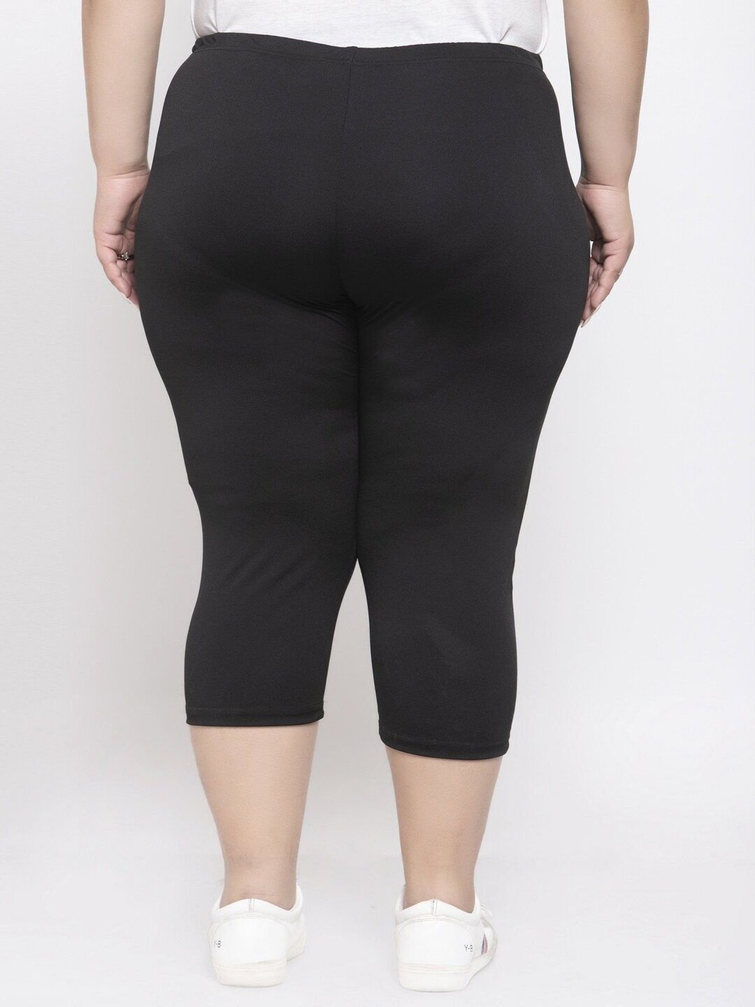 Melon by PlusS Black Regular Fit Capris