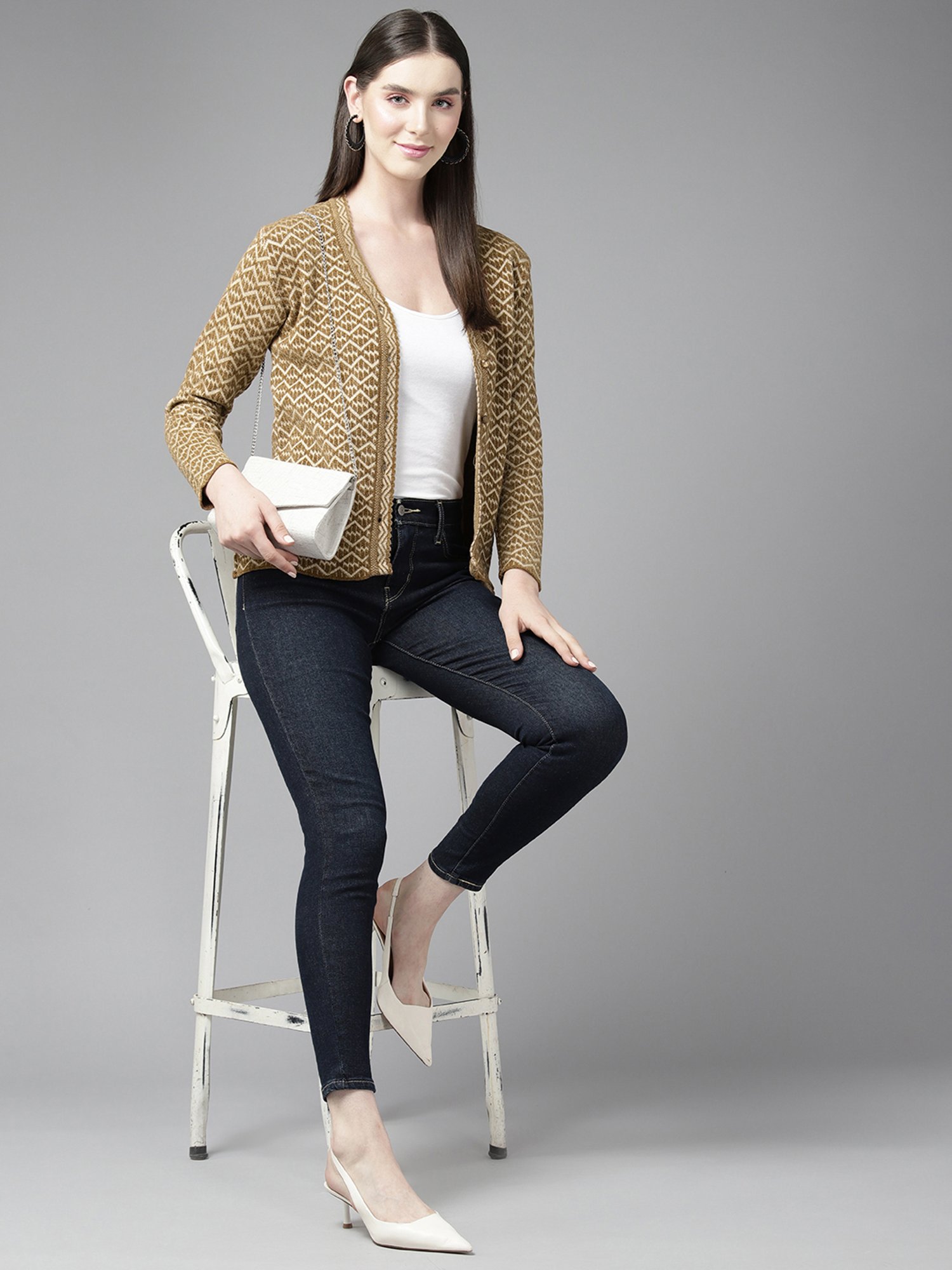 Cayman Brown Knitted Cardigan