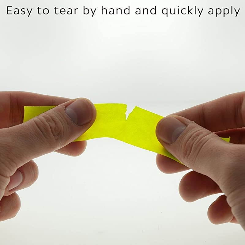 1 Inch Clean Remove ColorCode Tape 500 Inch Roll Fluorescent Yellow