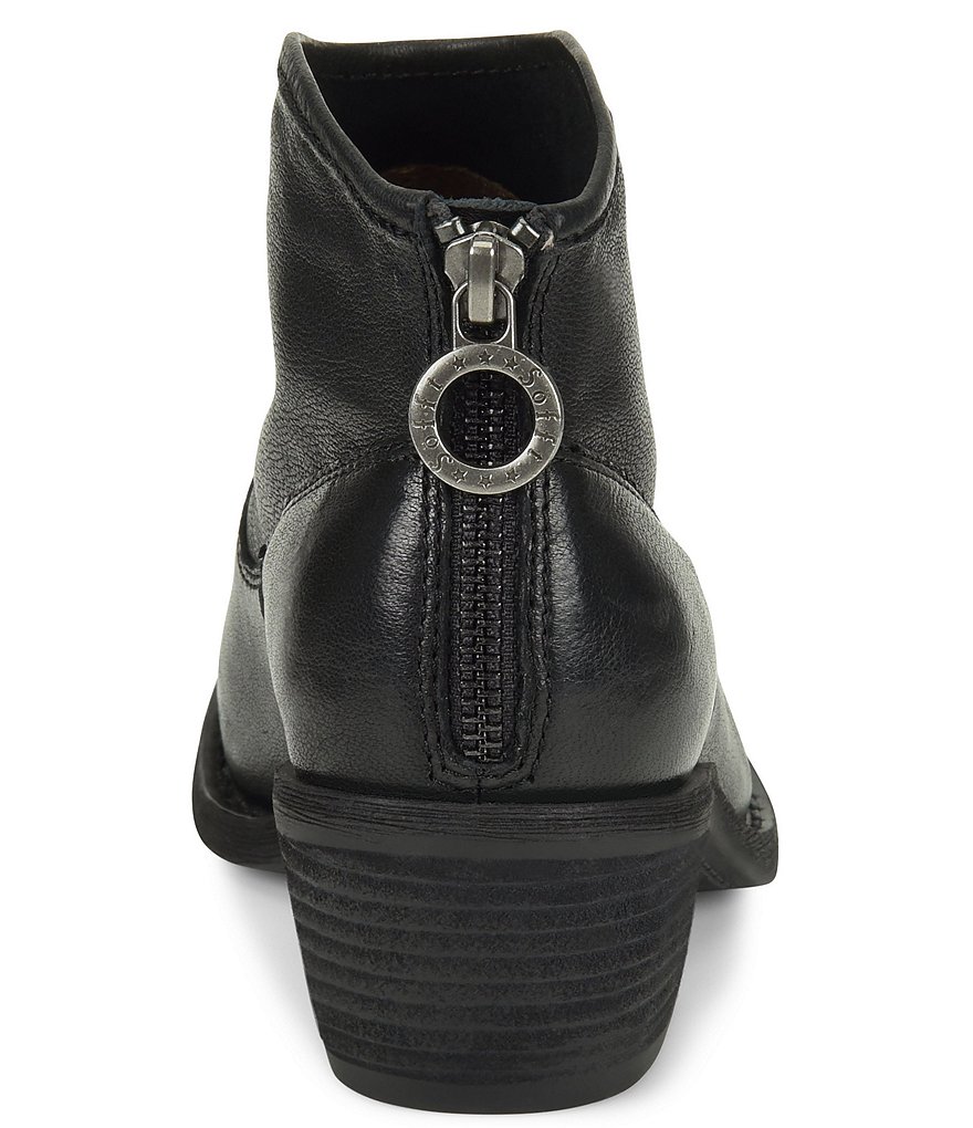 Sofft Aisley Unlined Leather Block Heel Western Booties