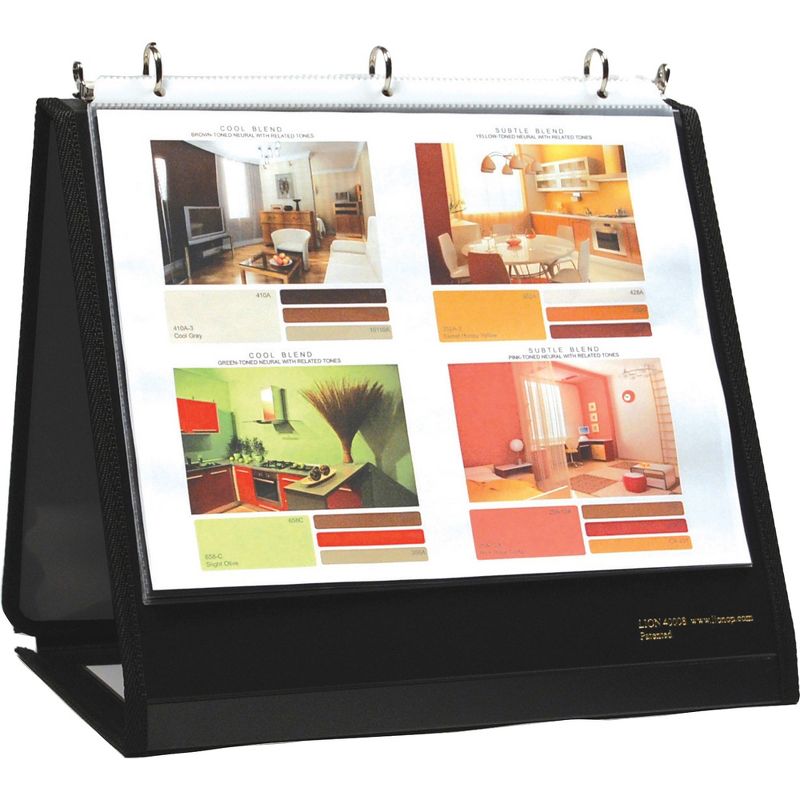 Lion Office Products Ring Binder Easel 1-1/2" Cap Horizontal 11"x8-1/2" Black 40009BK