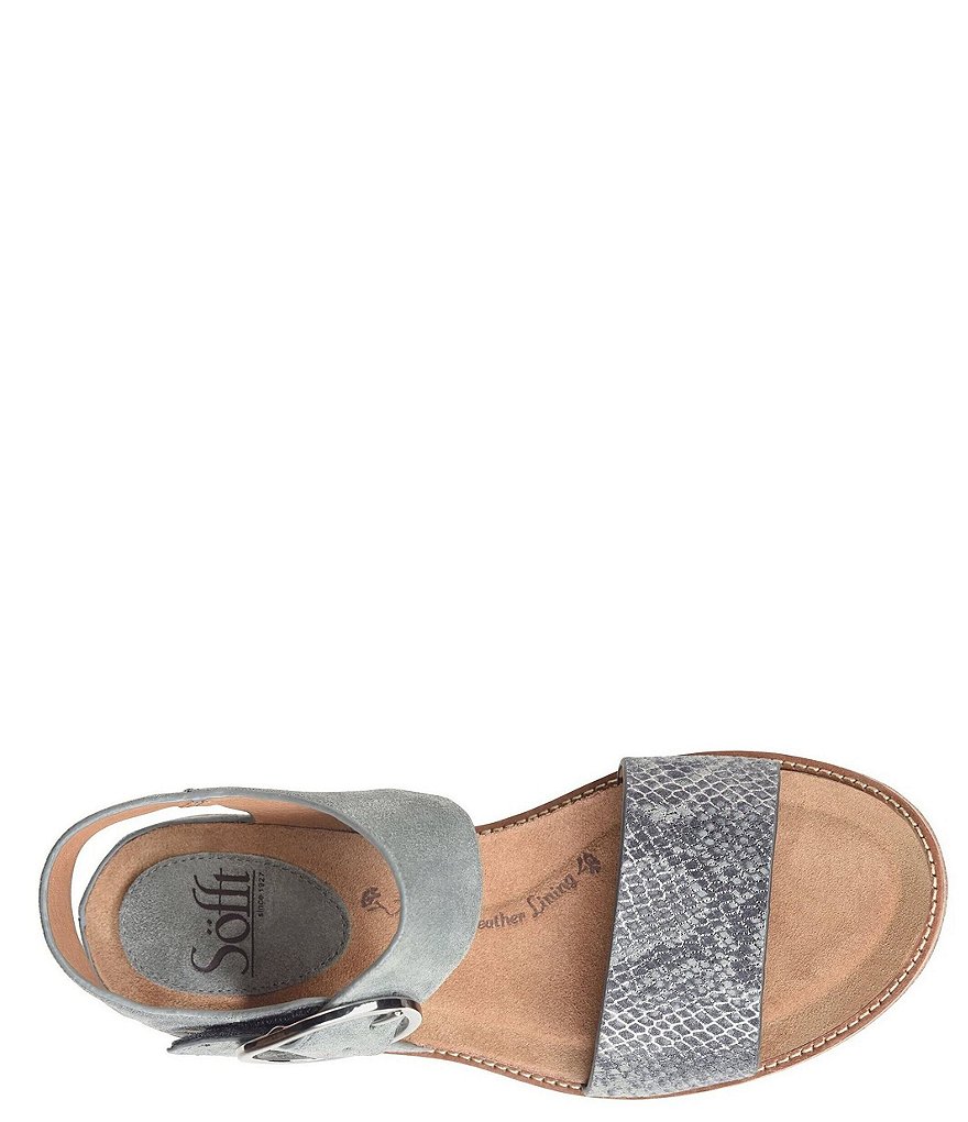 Sofft Bali Leather Snake Print Sandals