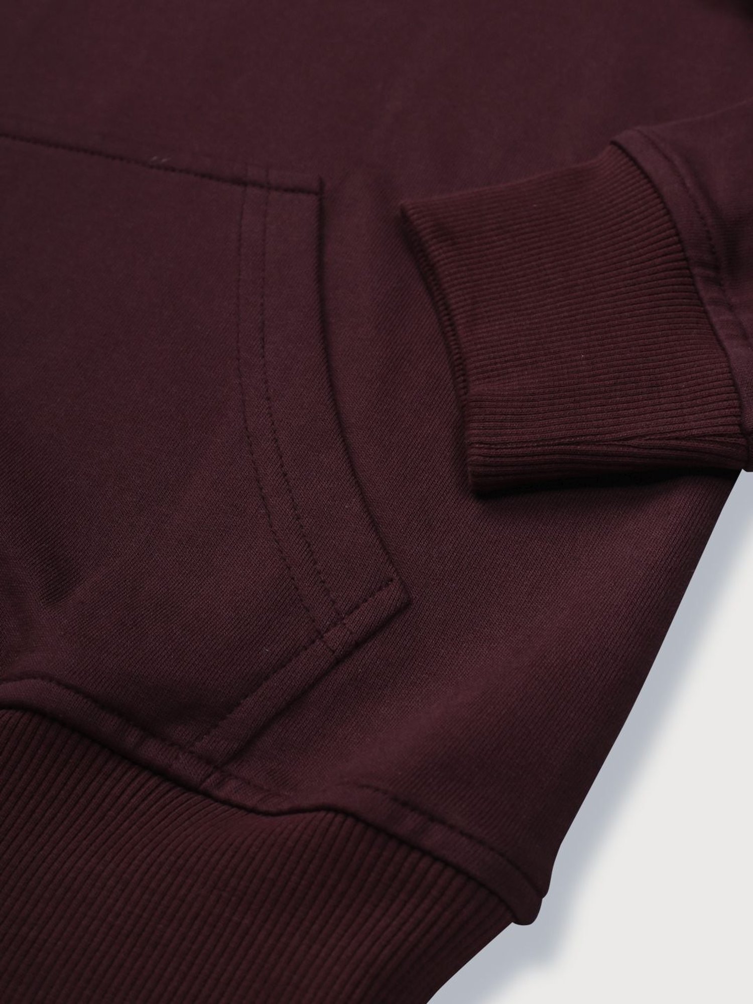 Palm Tree Kids Maroon Cotton solid Full Sleeves Sweatshirt