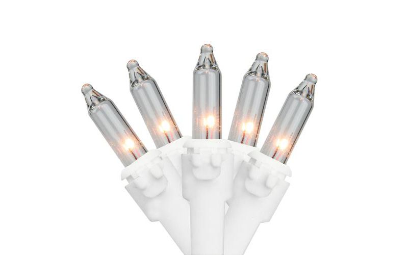 Brite Star 10ct Mini Christmas Decoration Lights Clear - 3' White Wire