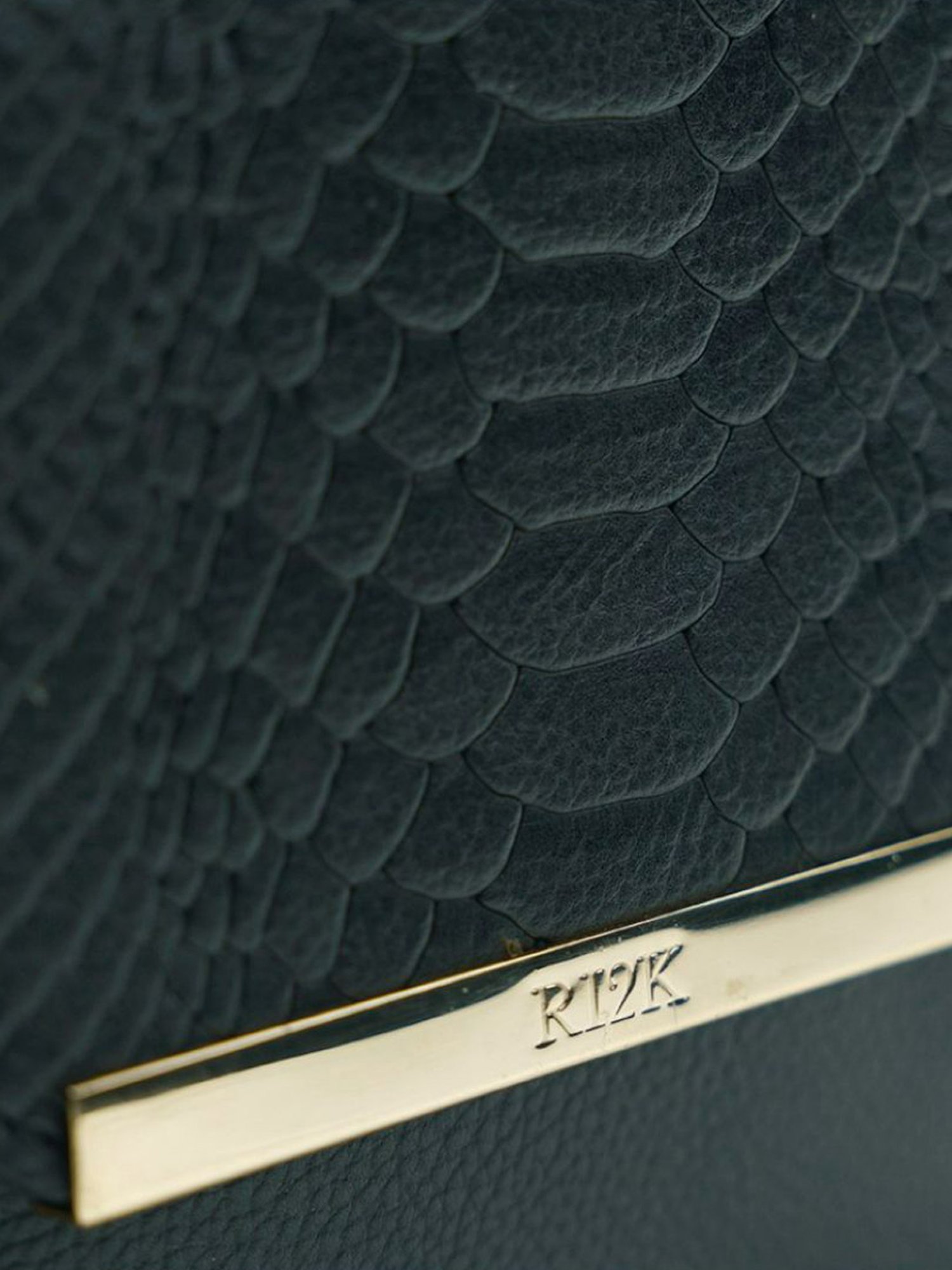 RI2K London Black Leather Large Animal Effect Handbag